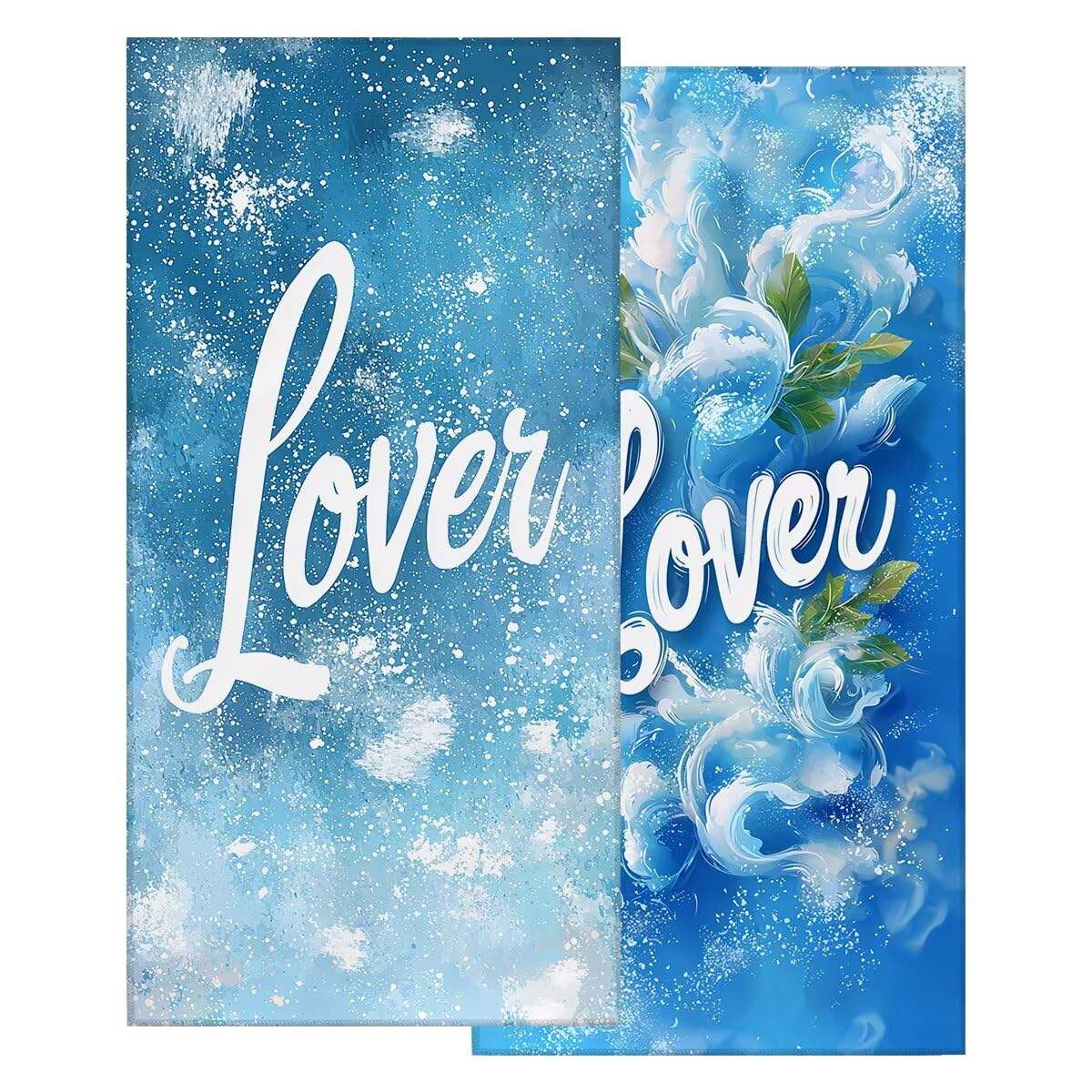 Toalla Playa 80x160 cm, Toalla Gimnasio Microfibra Secado Rapido, Juego de 2 Antiarena Toallas de Playa, Ligera Compacta Toallas Microfibra Grande para Viaje, Regalo Hombre Regalo Mujer (Carta) -4655