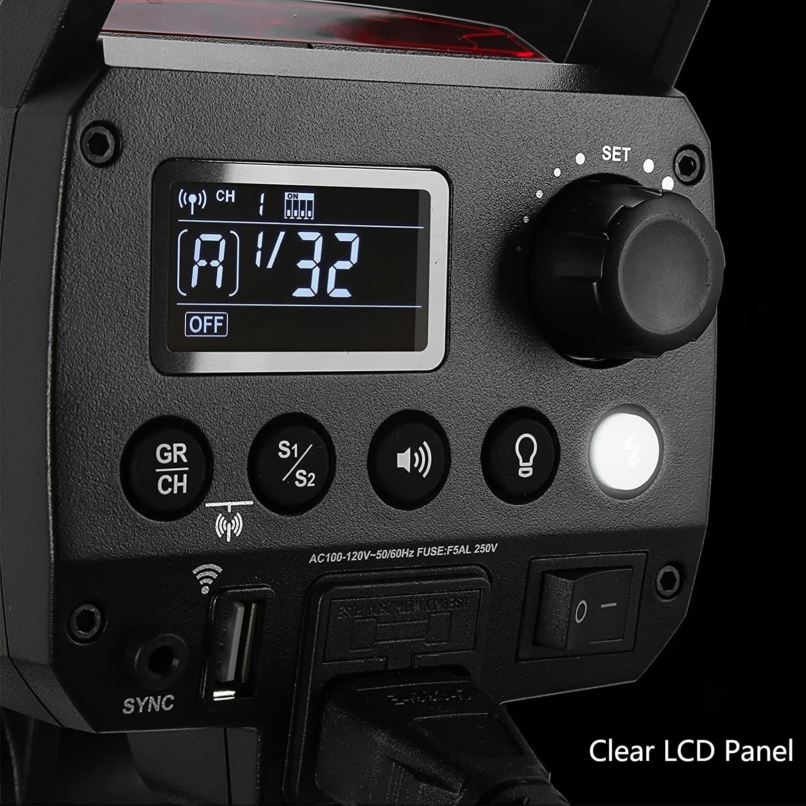 Godox MS200-V 200WS 2.4G Wireless Remote Control and Lightweight, Compact and Durable Studio Flash, 0.1～1.8S Recycle Time, 5600±200k Color Temperature