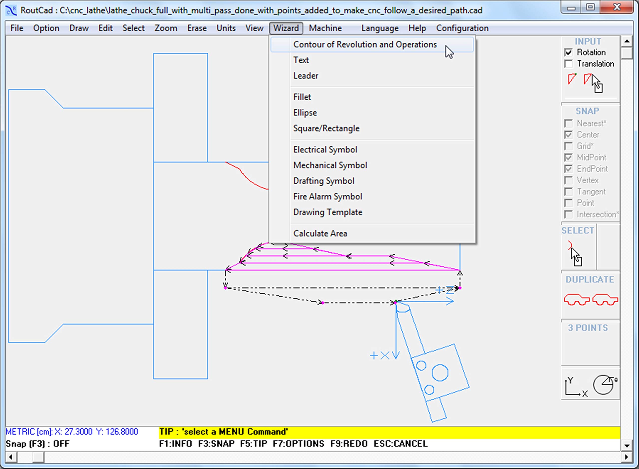 CAD CAM Lathe Software CNC 3040 6040 6090 Mach 3 Linux GRBL plus tutorial videos RoutCad Standard. Three easy steps integrated CAD+CAM program: 1-design, 2-define machine sequence, 3-export g-code.
