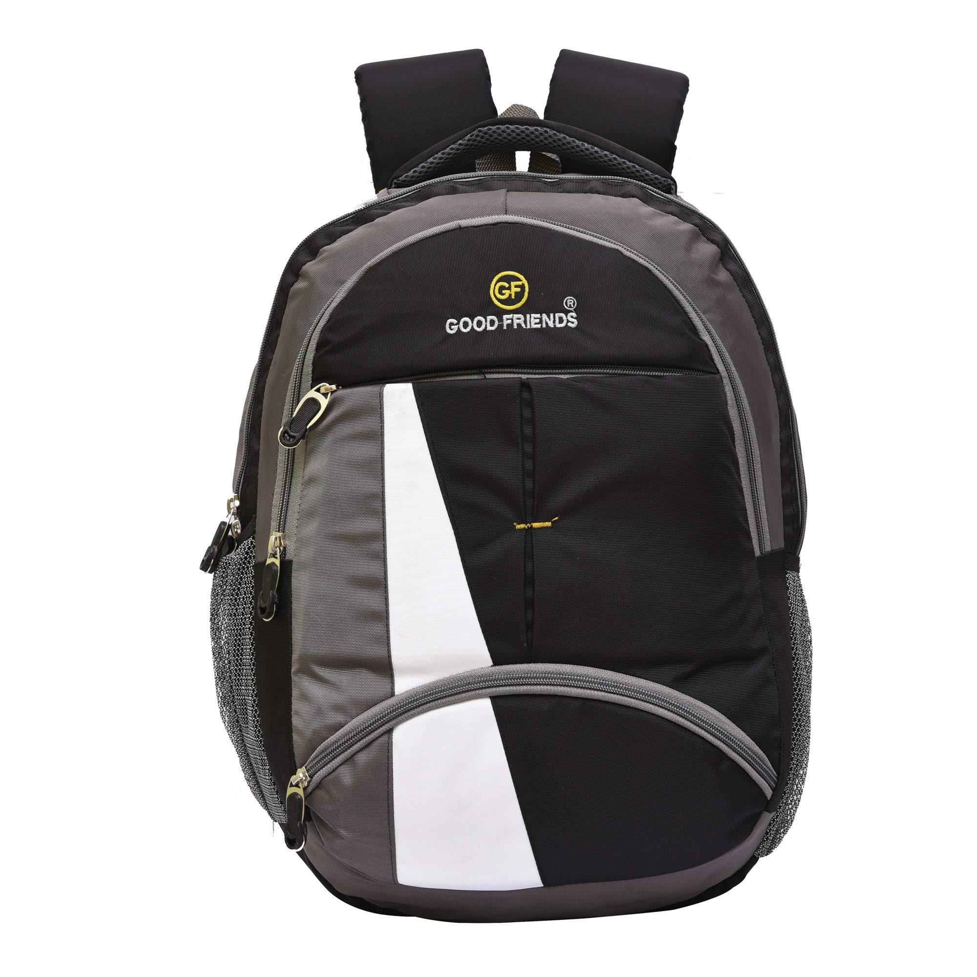 Good Friends Canvas Polyester School Bag, College Bag, Laptop Bag for Boys and Girls (Black) (B0873BGVMZ) Amazon Price History, Amazon Price Tracker