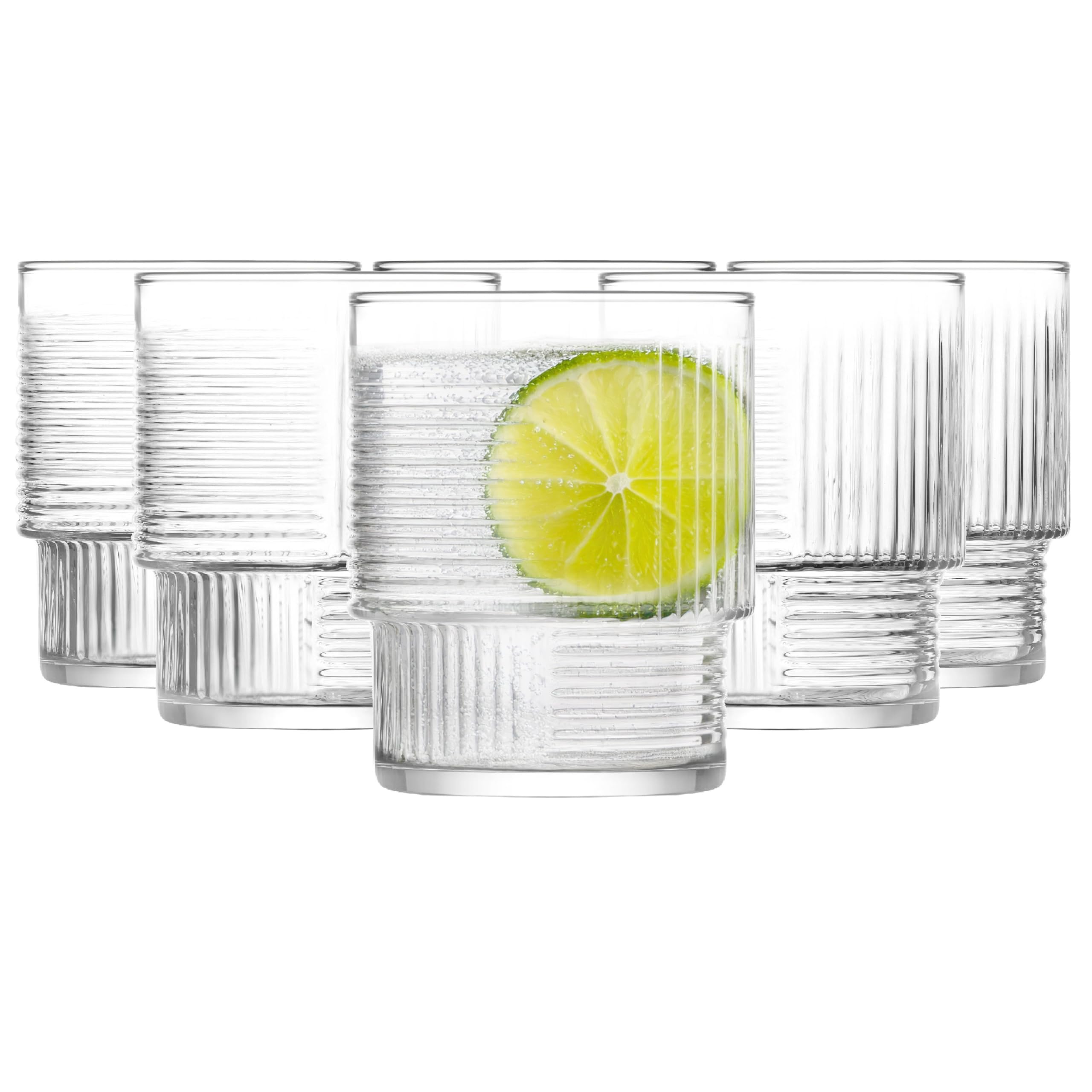 Glasmark KROSNO 1992 Glasses Set of 6 Drinking Glasses Cocktail Glasses Low Dishwasher Safe Transparent 320 ml