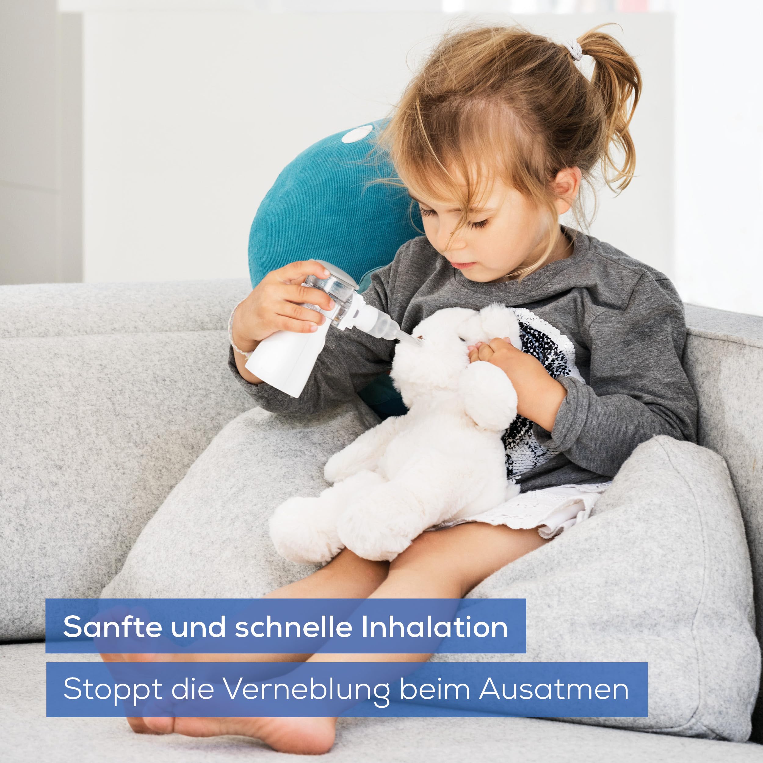 Beurer IH 57 Inhalator, Verneblung mit Schwingmembran- und Aerosol-Technologie, tragbares Inhaliergerät mit wiederaufladbarem Akku, zur Anwendung bei Erkältung, Asthma und anderen Atemwegserkrankungen