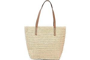 Large Straw Beach Bag for Womens