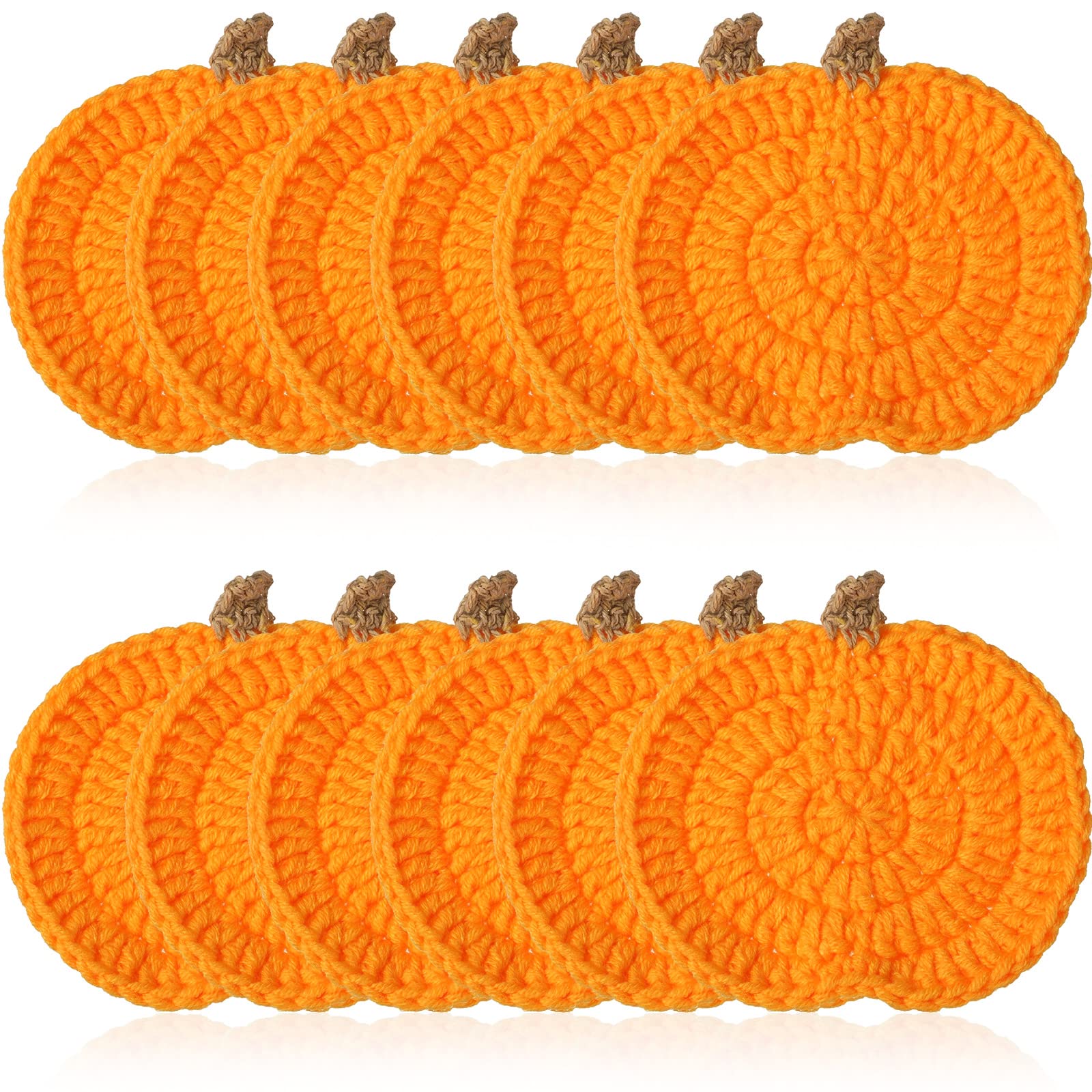 Dessous de verre de citrouilles au crochet set de sous-verre tricoté main