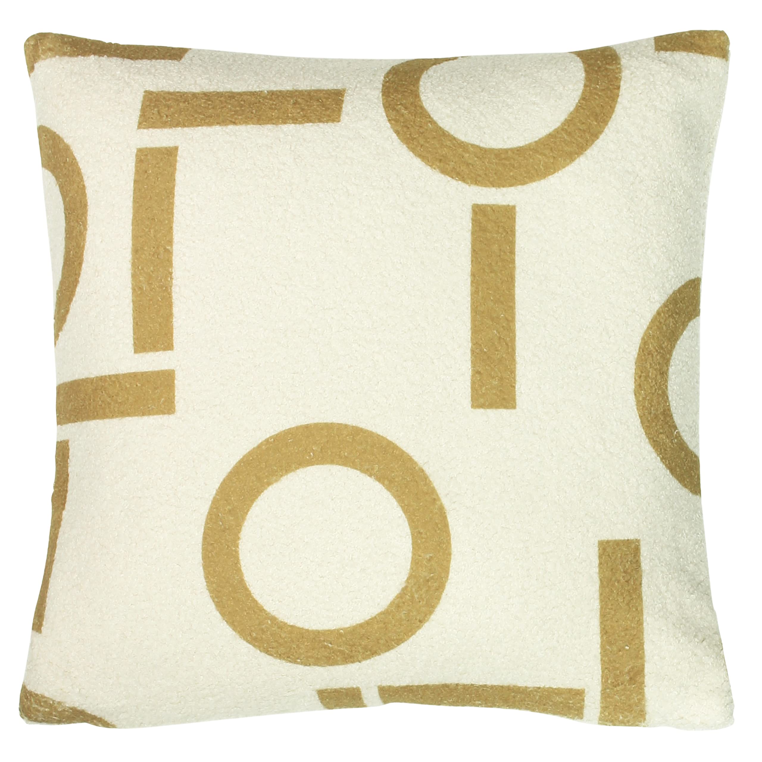 furn. Shearling Circa Feather Filled Cushion, Honey, 43 x 43cm