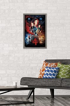 Trends International Netflix Stranger Things: Season 4 - One Sheet Wall Poster, 14.725 x 22.375, Barnwood Framed Version