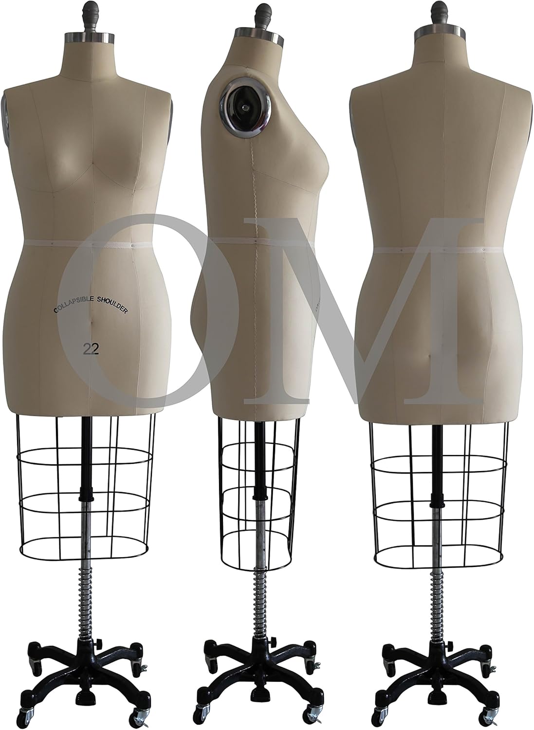 Female Professional Dress Form Mannequin with Collapsible Shoulders