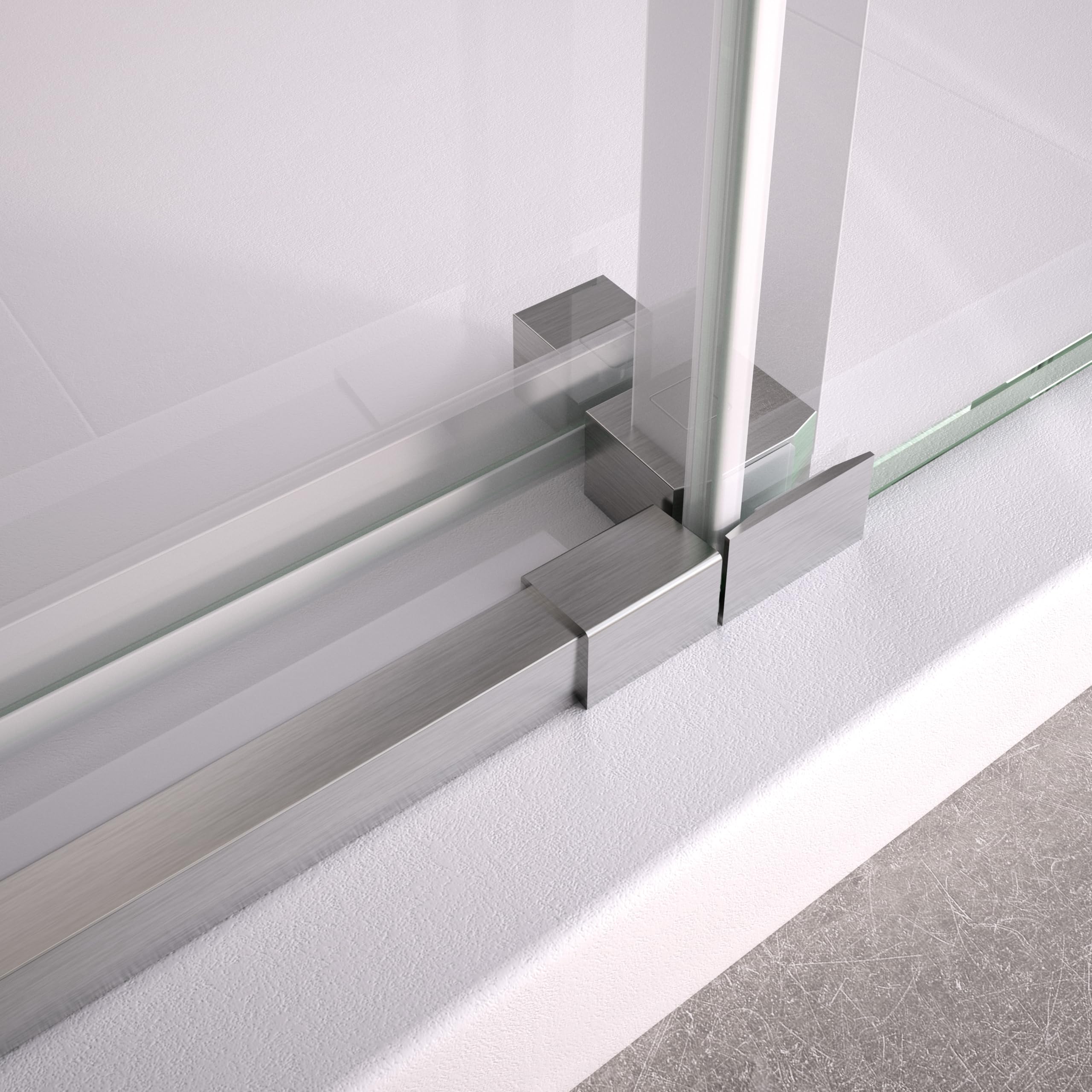 BELLOBATH - Box doccia per nicchia - Cabina doccia con una porta scorrevole - Larghezza 125-130 cm x 195 cm - Vetro di sicurezza anticalcare da 6 mm su entrambi i lati - Profili argento lucido