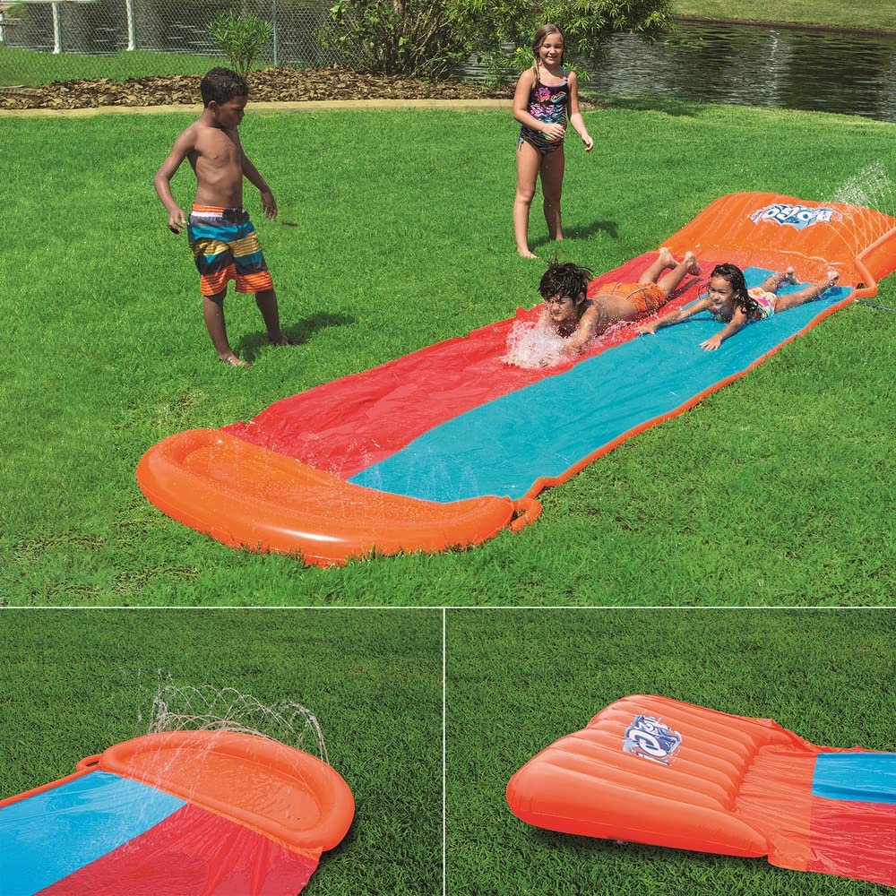 BestwayBestway 5.5 m H2O Go! Double Slider Water Slide (Orange/Blue)