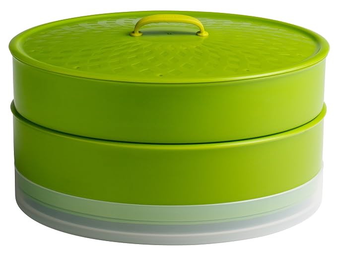 Chef'n SteamSum Stackable Stovetop Wok or Microwave Steamer (10-Inch ...