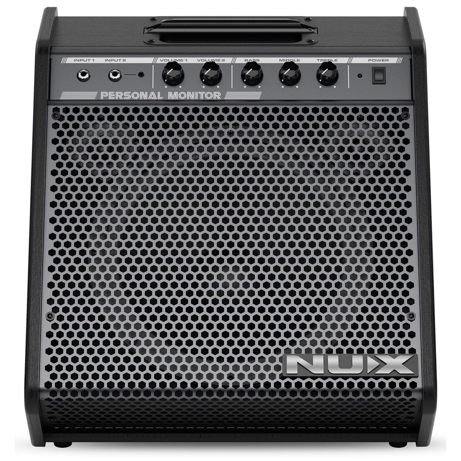 NU-X | NPA-100 120W Bühnen- & Schlagzeug-Monitor | Bluetooth FRFR Backline Lautsprecher für Gitarre, Bass & Gesang | Tragbarer Active Wedge mit EQ & Stereo Betrieb