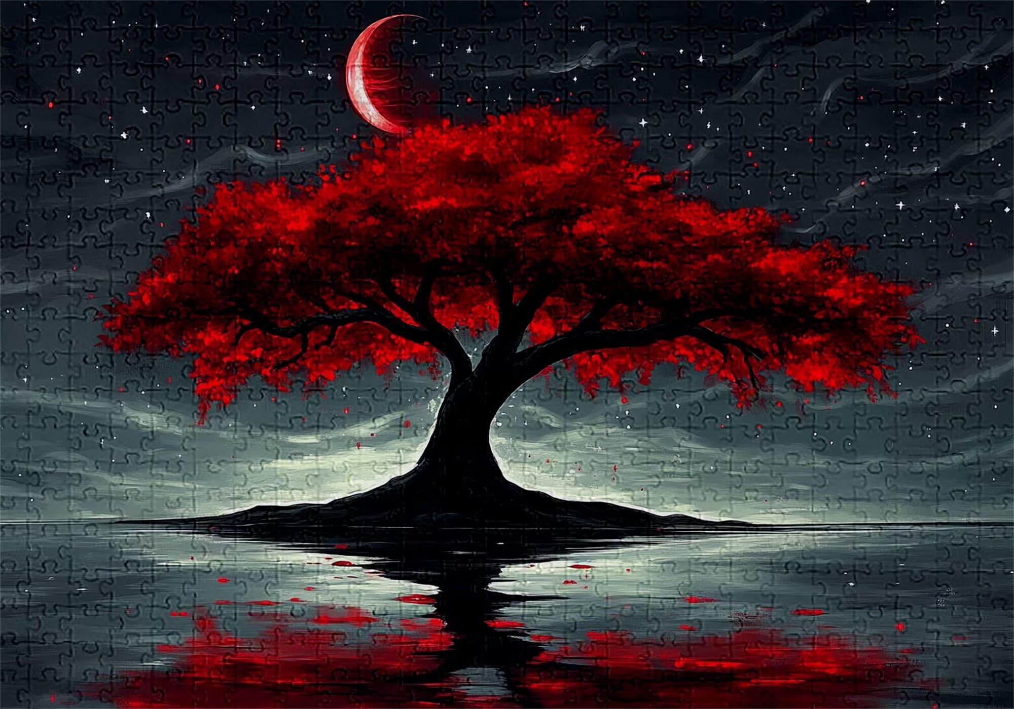 Puzzle 3000 elementów Krajobraz Drzewo dla dorosłych 122 x 81 cm Unikalne Rzemiosło Klasyczne 3D Drewniana układanka do rodzinnych gier aktywnych, układanka zrób to sam do dekoracji ścian domu