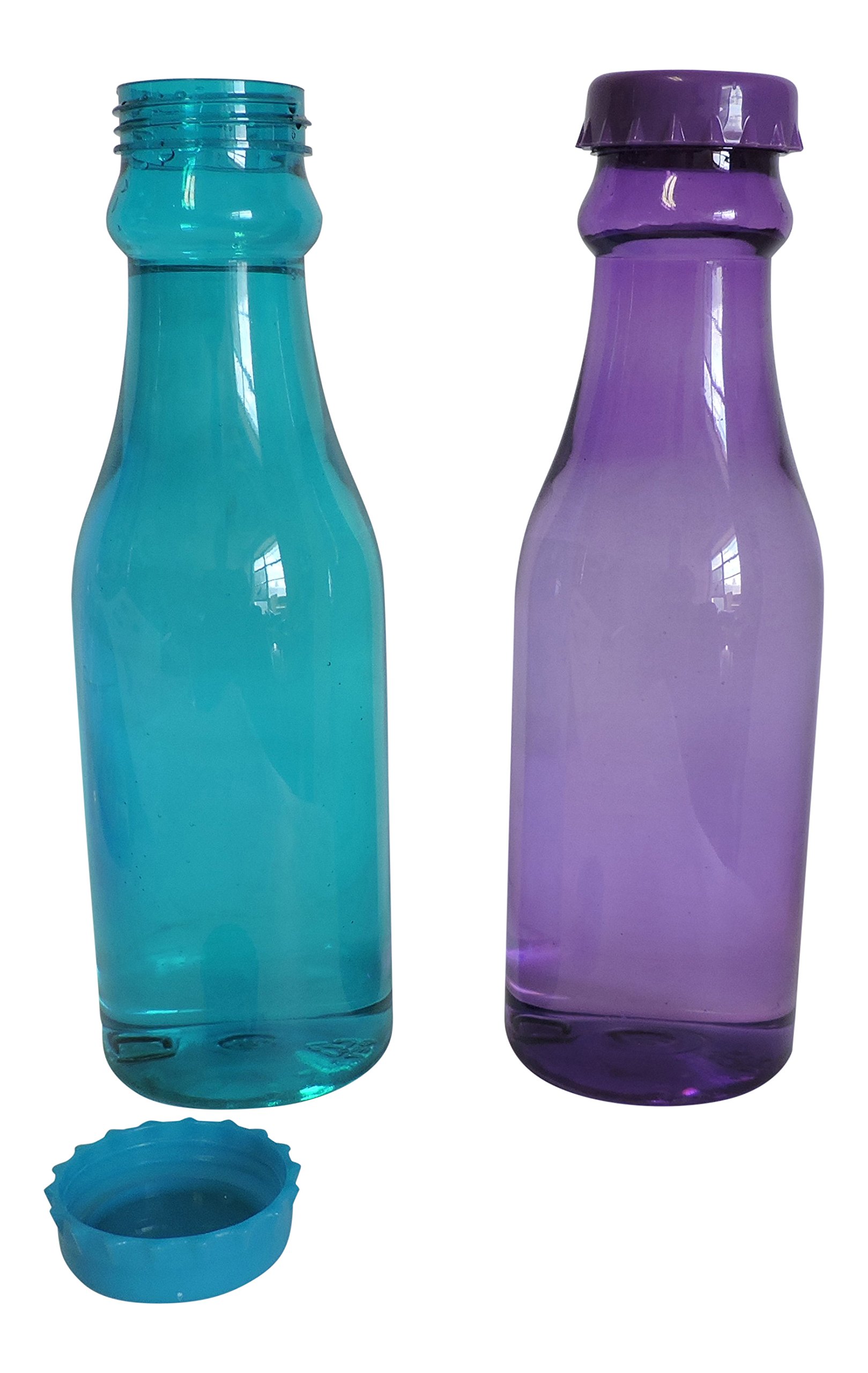 2 Soda Pop Style Drinking Water Bottle With Cap 24oz Novelty Craft Candy Jar