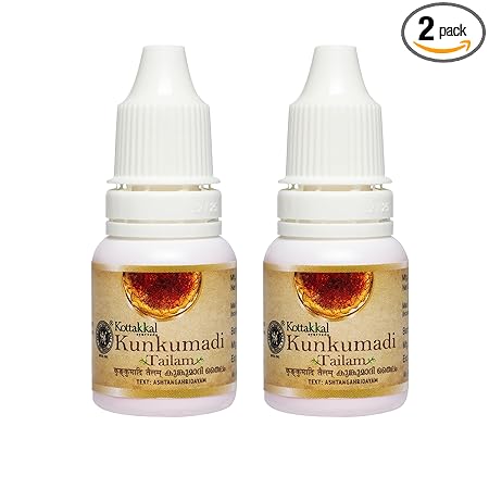 Kottakkal ayurveda Kunkumadi Tailam - 10 ml Each |Ideal for Beautiful Skin, Good Massage Oil for Face and Body (Pack of 2)