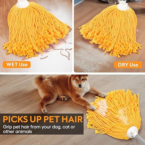 Miniatura 2 de Matthew - Repuesto de trapeador de microfibra compatible con recambio de trapeador de tela de microfibra, repuesto de trapeador giratorio de acero