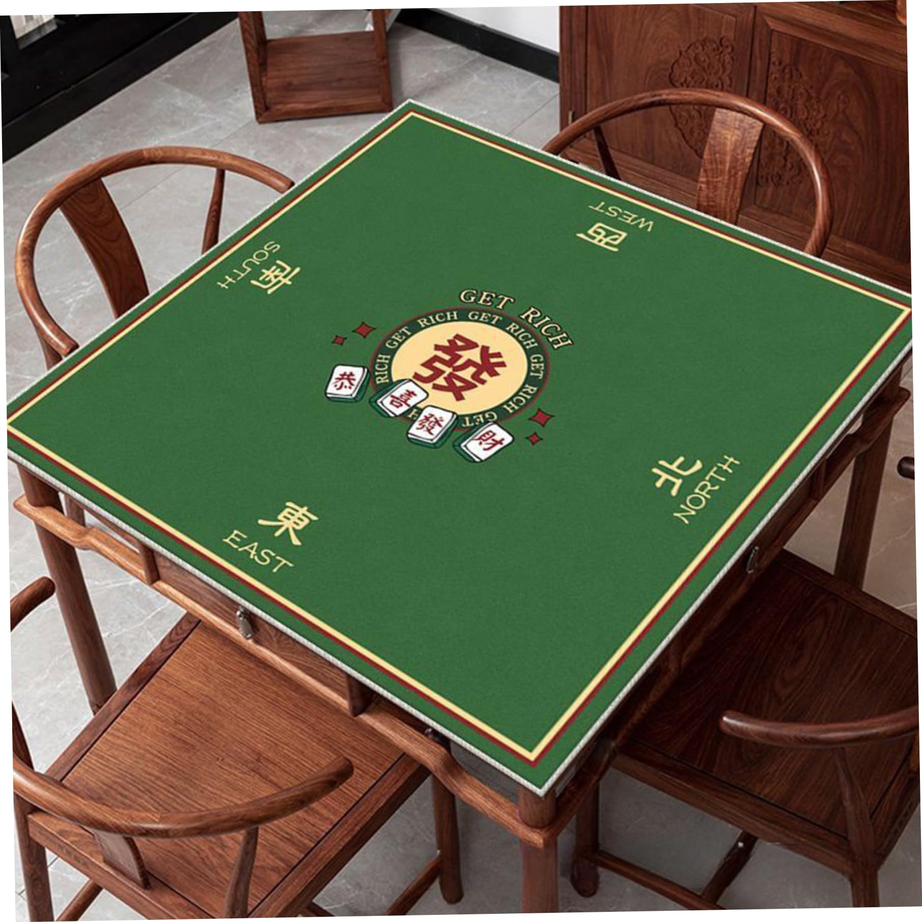 Tapis de Table Mahjong | Tapis de Mahjong, Table 81, 3 x 81, 3 cm, Housse antidérapante pour réduction du Bruit, Jeu Enroulable pour Poker, Jeux Cartes, Jeux société et tuiles