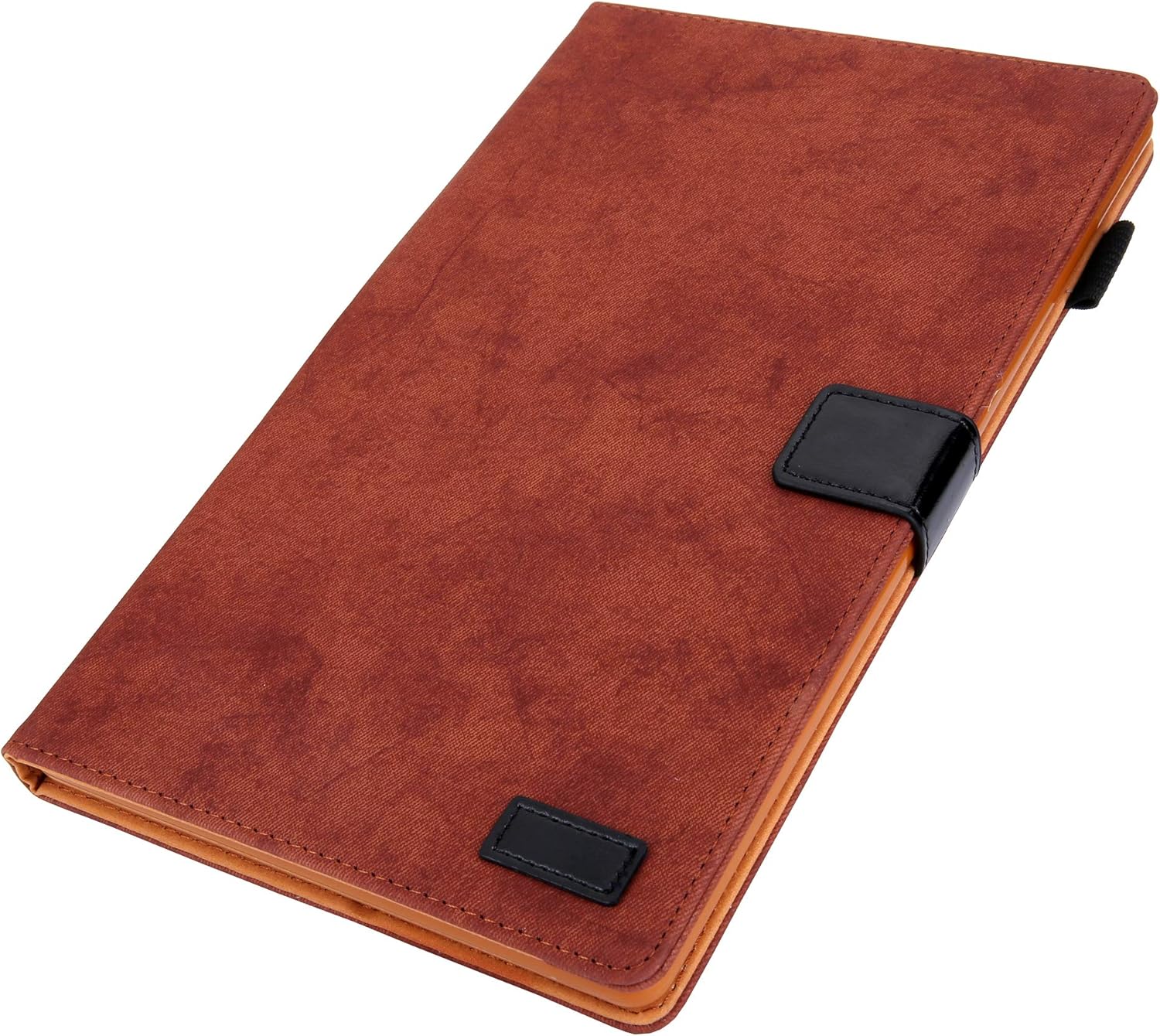 Folding Case for Amazon Fire HD 10 9th/7th/5th Gen, Techcircle Smart Flip [Wake/Sleep] Solid PU Leather Protective Cover for All-New Kindle Fire HD 10.1 inch Tablet 2019/2017/2015 Release, Brown
