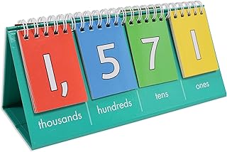 edxeducation Student Place Value Flip Chart - Thousands - Foldable Pocket Number Chart - Learn to Count by Ones, Tens, Hundreds and Thousands