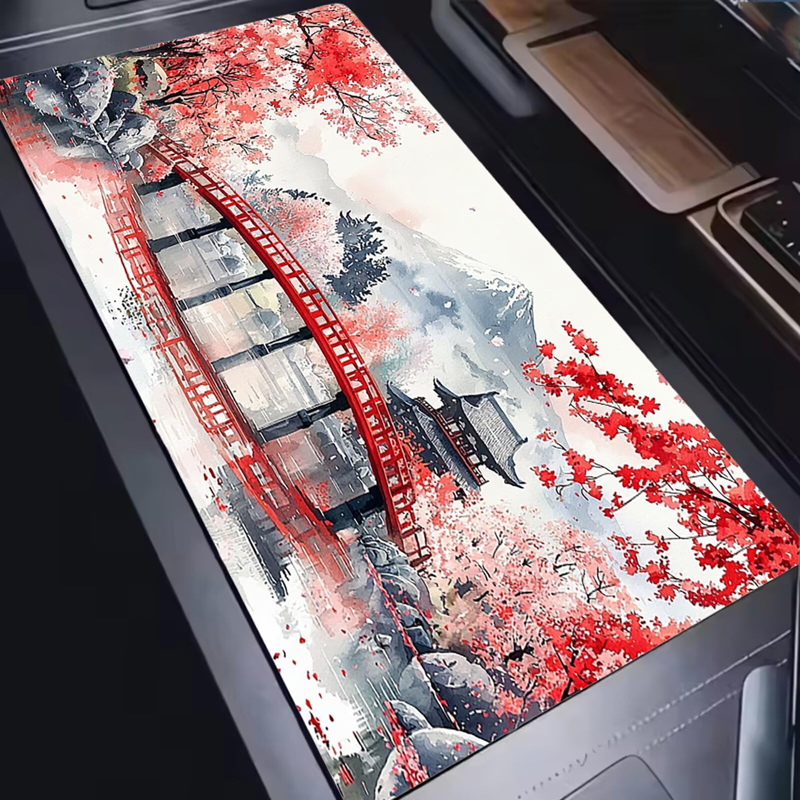 Tappetino Mouse XXL 1200x600x3mm Mouse Pad Gaming, Ponte Del Soffitto, Mousepad Base Antiscivolo, Esteso Accessori Scrivania Tracciamento Ad Alta Precisione tappetino per Computer Ufficio, C0P-758