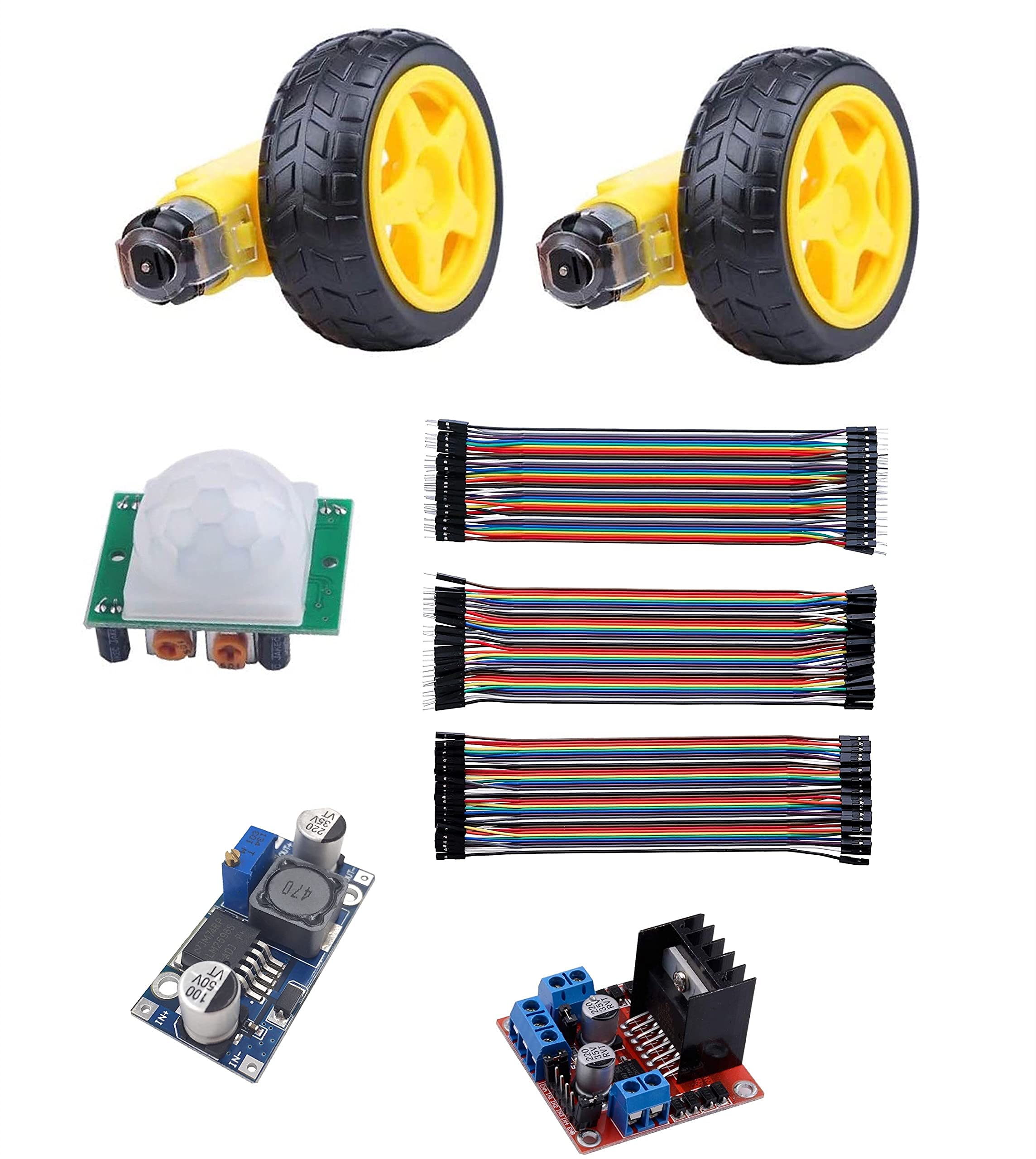 Super Debug DC Motor,3-6V Gear motor with Motor drive controller, TT motor with Wheel,Buck Converter for Arduino Starter Kit Raspberry Pi Robot Smart Car