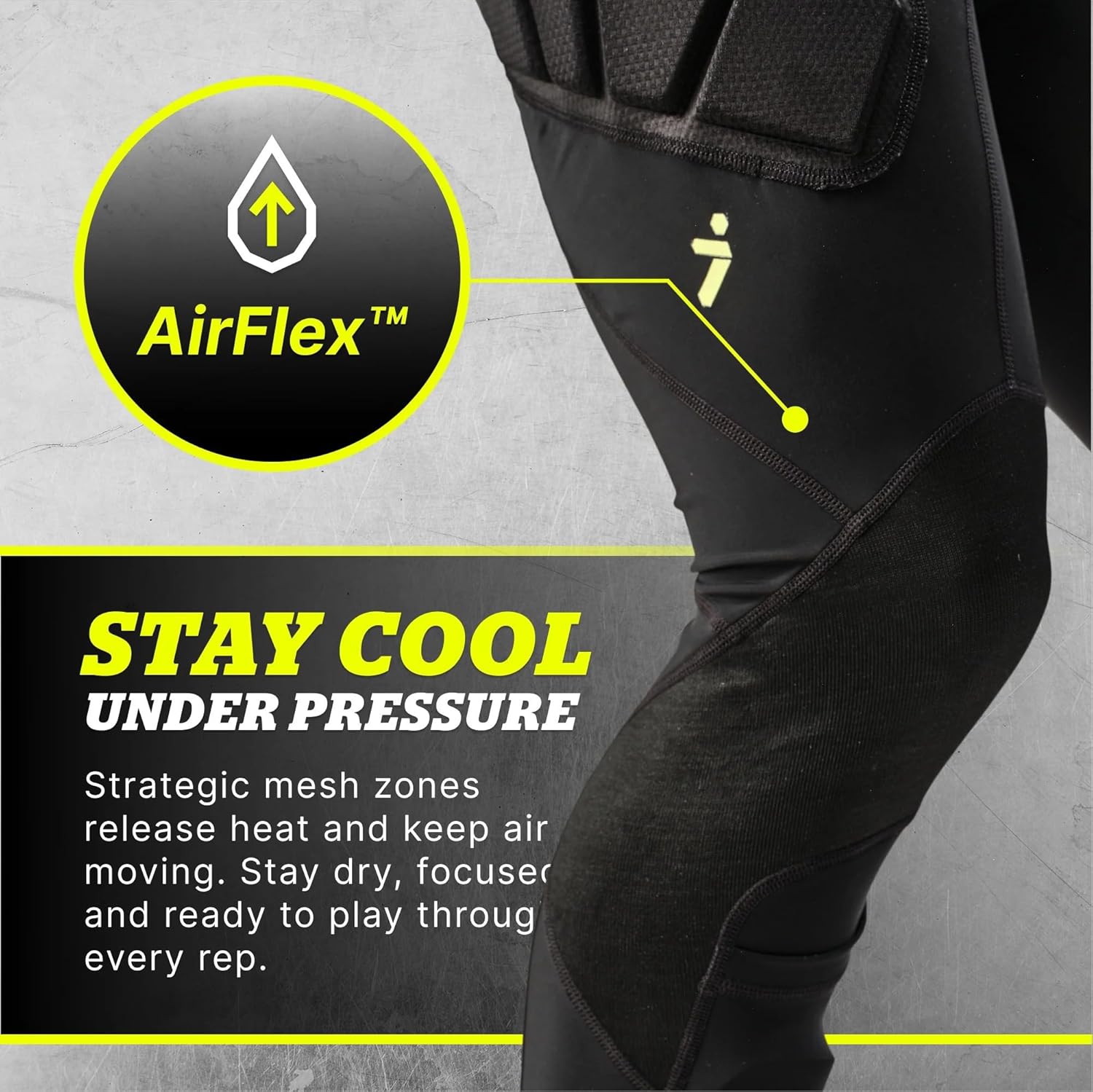 Storelli BodyShield GK Leggings, Padded Soccer Goalie Pants with CoreGuard Hip & Thigh Protection NoBurn Turf-Resistant Knees