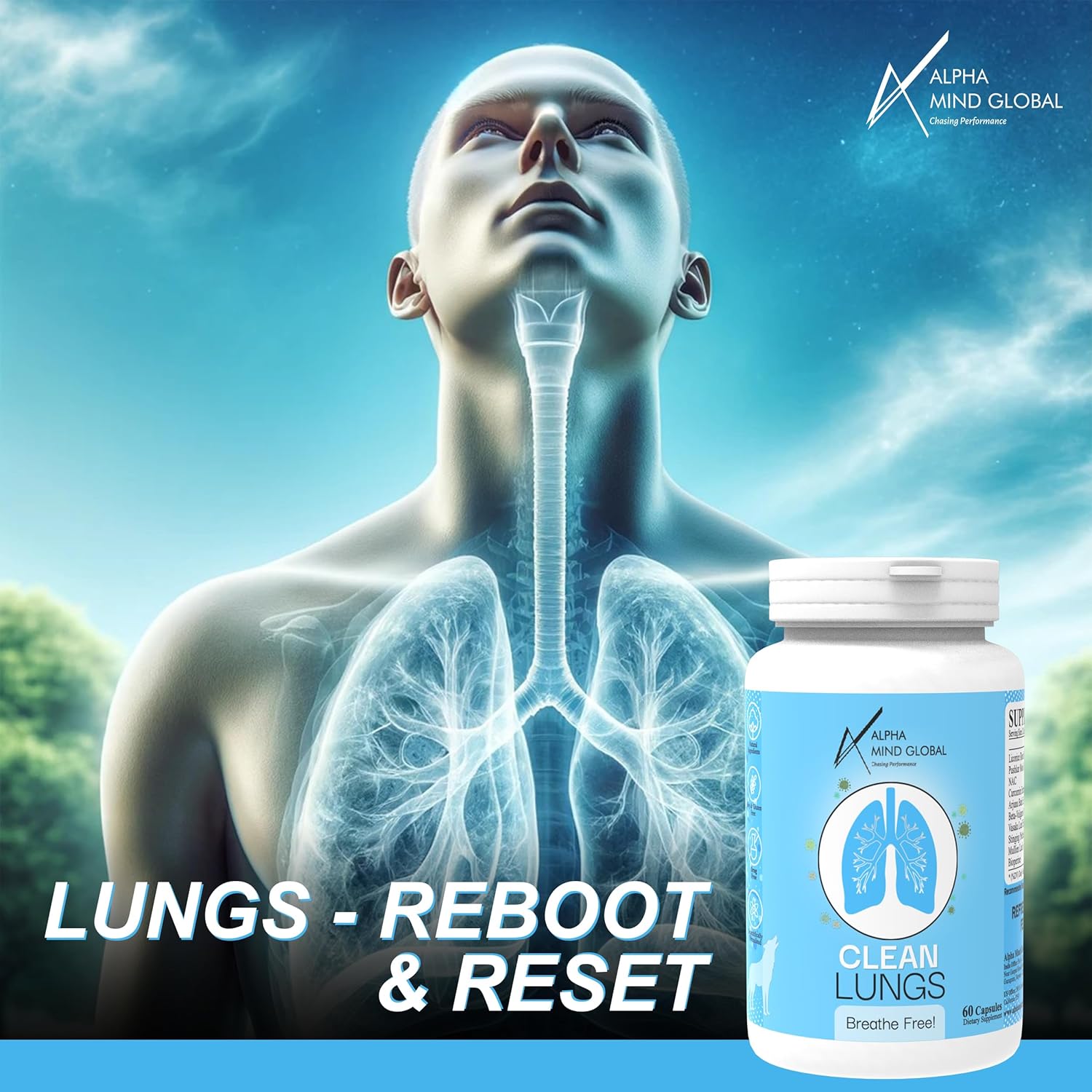 Alpha Clean Lungs- 60 Caps|Blend of NAC,Vasaka Lead Extract, Licorice Root|Cleanse & Detoxify Lungs|Respiratory Support|Protects From Increasing Air Pollution and Tobacco Smoke|Remove Toxins Alpha Clean Lungs- 60 Caps|Blend of NAC,Vasaka Lead Extract, Licorice Root|Cleanse & Detoxify Lungs|Respiratory Support|Protects From Increasing Air Pollution and Tobacco Smoke|Remove Toxins