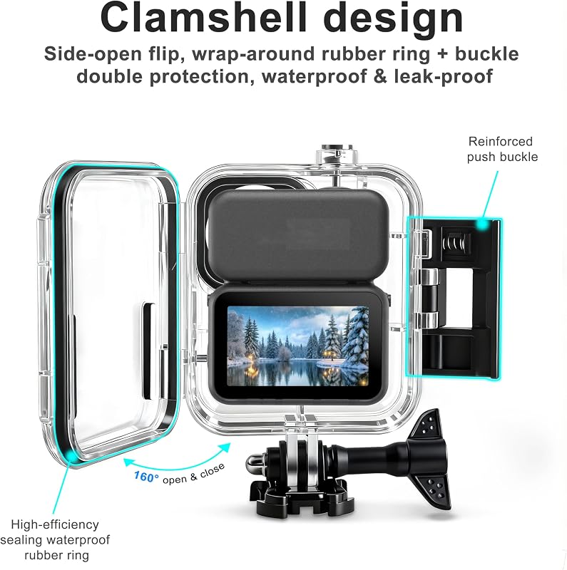 FiTSTILL 50 m 164 ft vízálló búvár tok DJI Osmo Nano készülékhez gyorskioldóval páramentes betétekkel sznorkelhez és úszáshoz kiegészítő sze