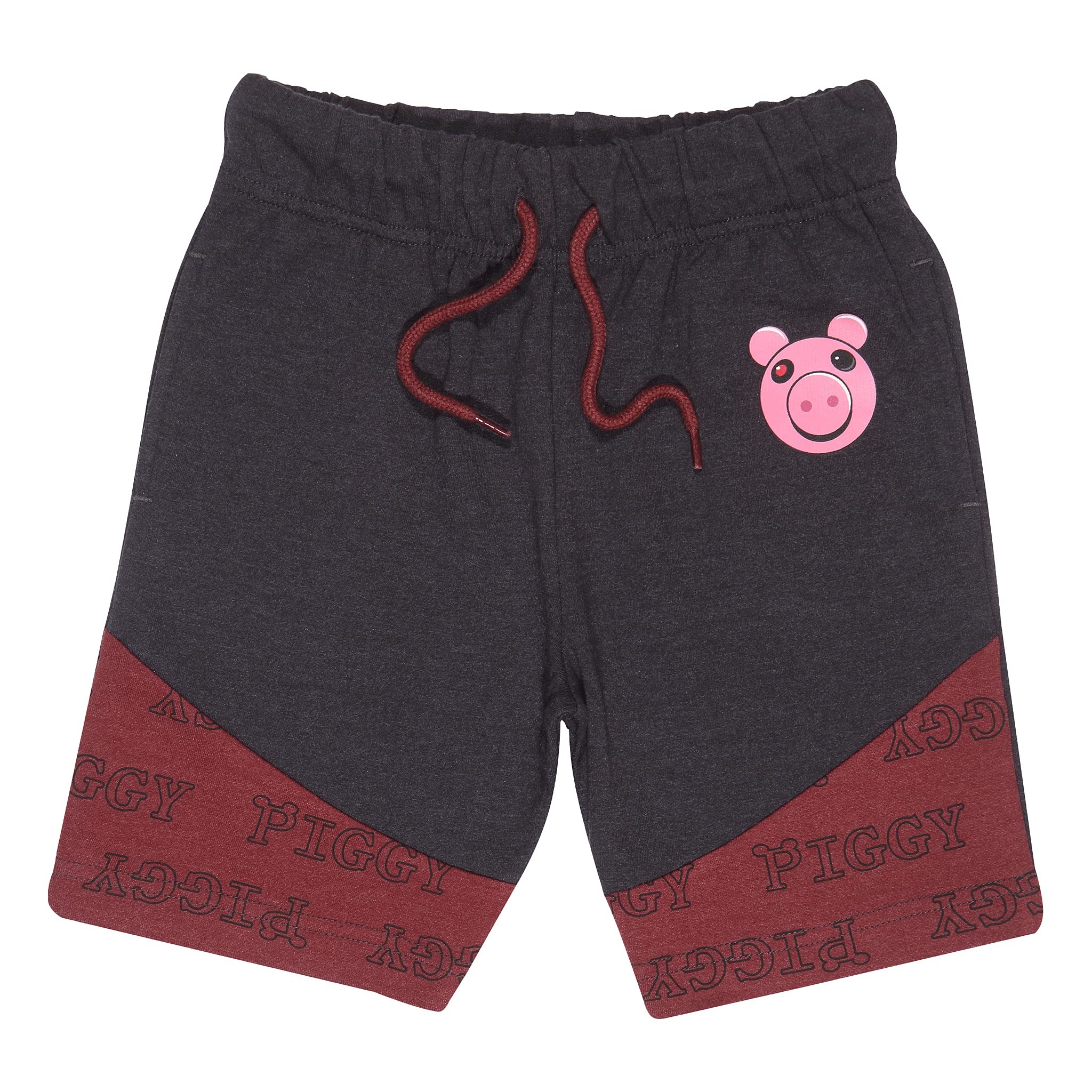 Popgear Piggy Face Boys Shorts Burgundy/Black Pantalones Cortos para Niños