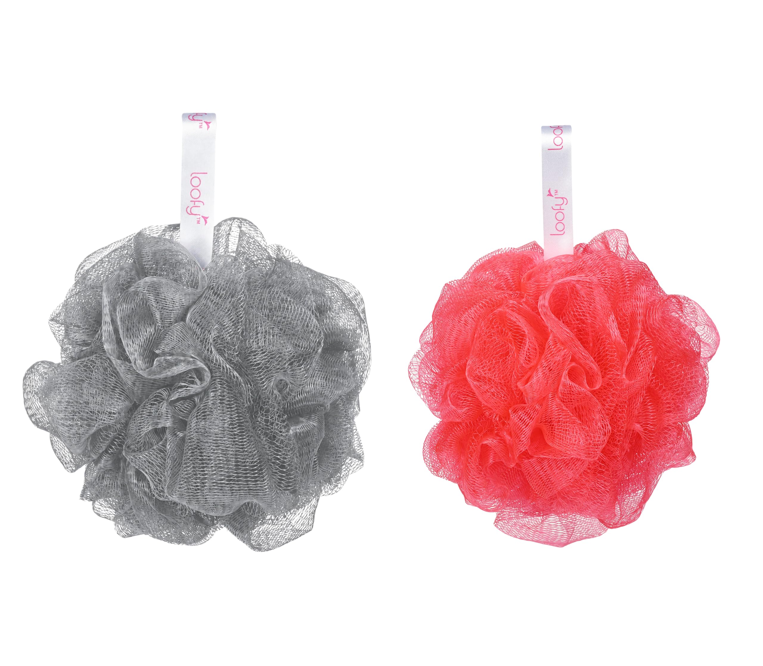 Loofy Large Bath Loofah Sponge Scrubber Exfoliator for High Lather Cleansing + Free Assorted Color Loofah Worth Rs.49/- (Red & Grey)-image-20