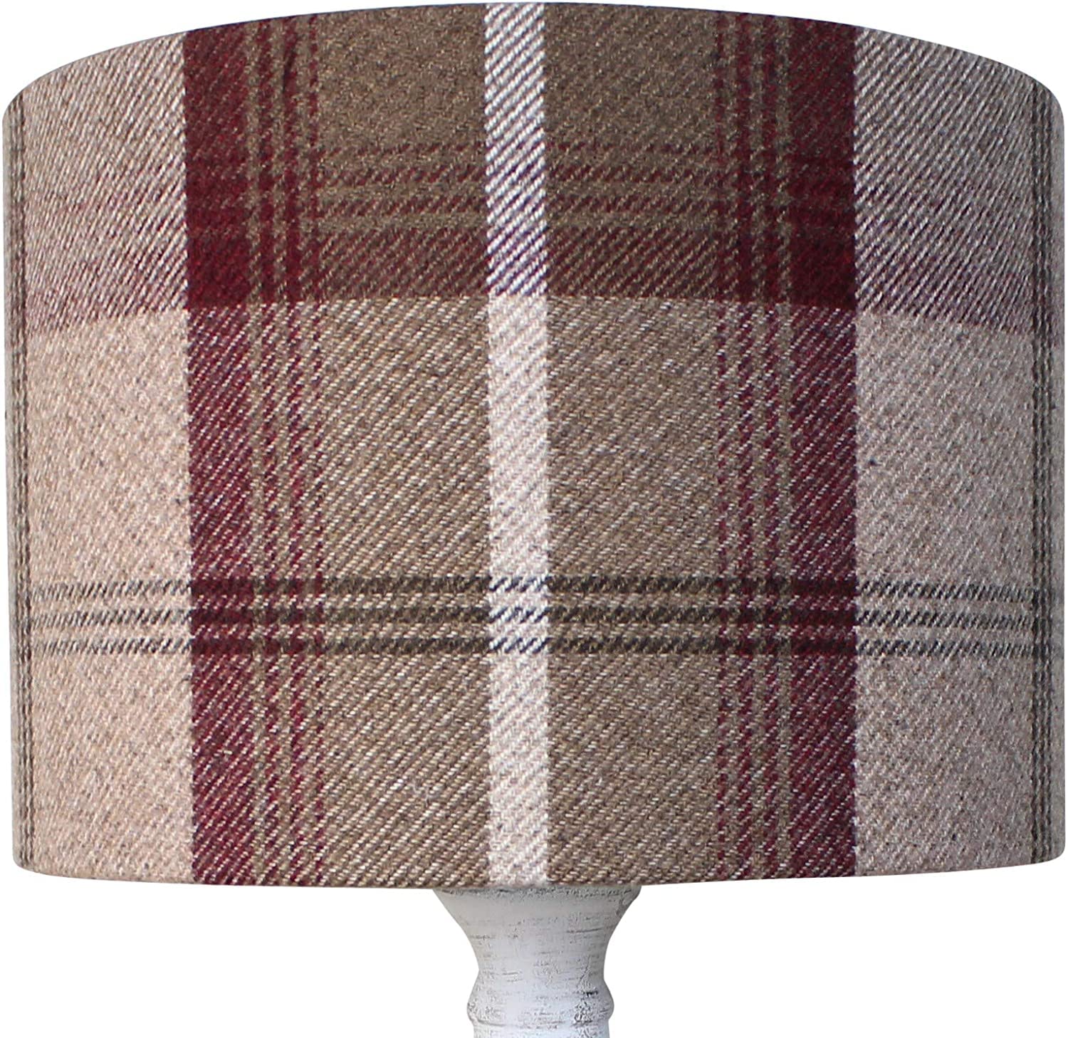Harrison Cropper Burgundy Mulberry Balmoral Tartan Check Lampshade (20 Cm Diameter X 18 Cm High Table/Standard Lamp)