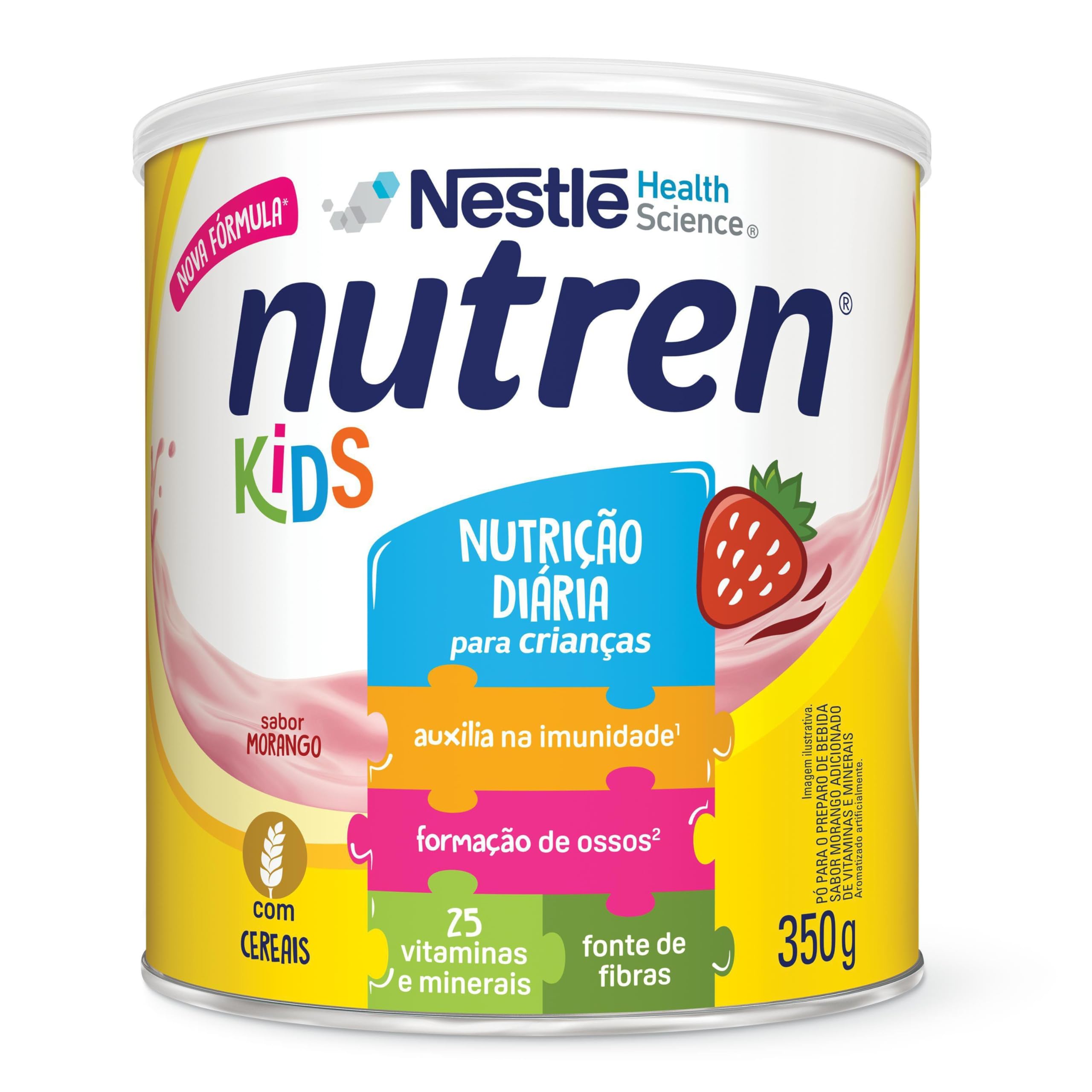 Sustagen: para que serve e como tomar (Kids, Adulto e Senior)-radardasaude 3 Nutren Suplemento Alimentar Kids Morango 350G
