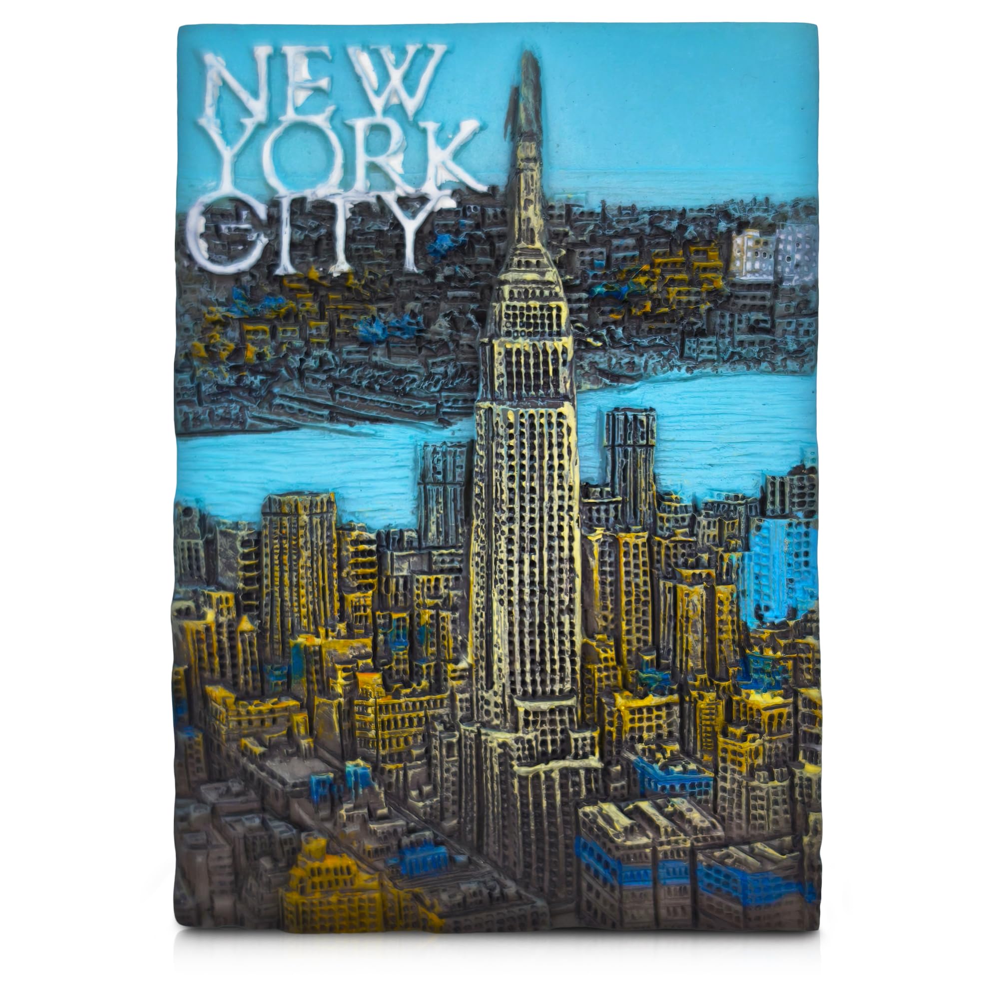 New York City 3D Fridge Magnet – Empire State Building Skyline Travel Souvenir Gift 5.4×7.8x1.6 cm