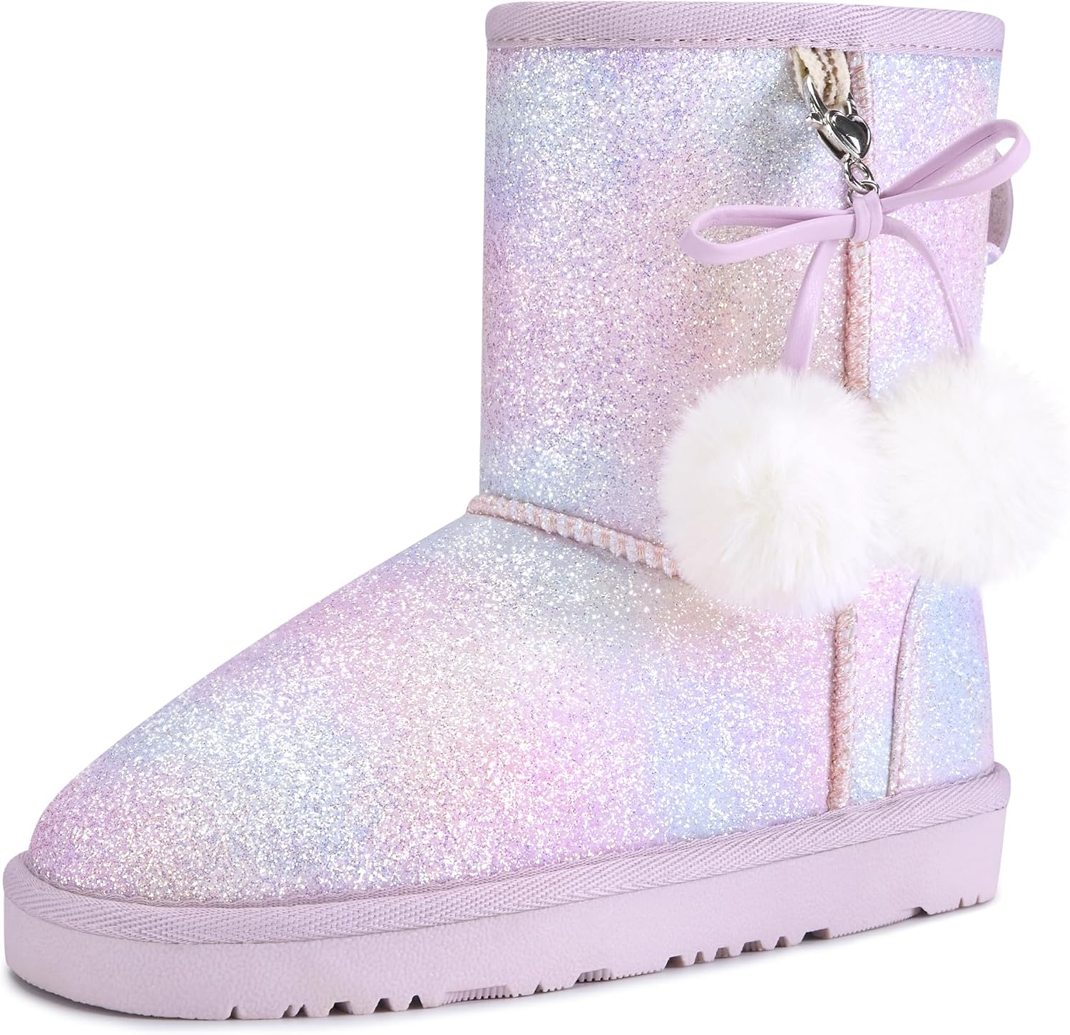 Stelle Kids Winter Boots Girls Boys Snow High Ankle Boots | Faux Fur Lined,Faux Suede Upper,Pull-On,TPR Non-Slip Outsole,Cozy,Lightweight,Outdoor,Warm,Toddler,Little Kid,Big Kid