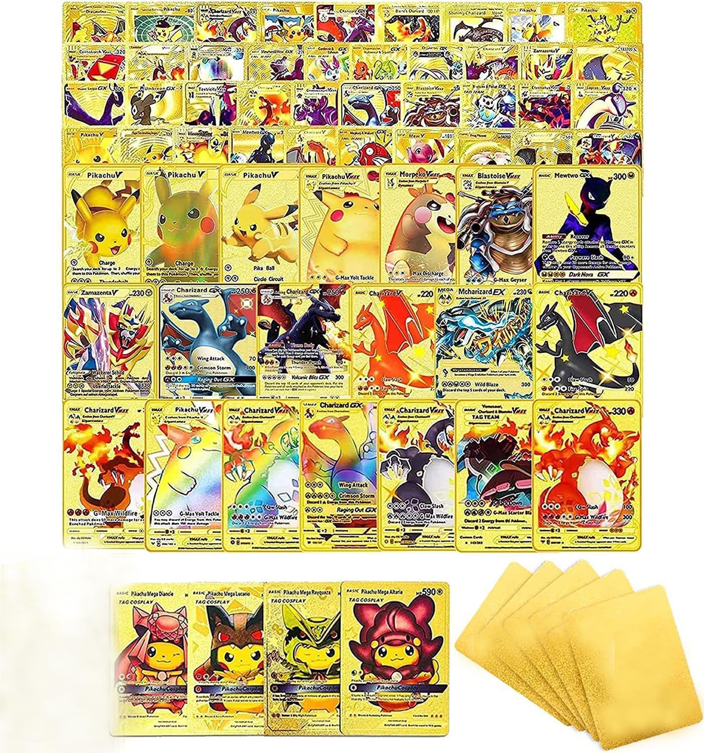 DUNGRANI ENTERPRISE Pokermen Assorted 55 PCS Rare Gold Foil Cards Pokermen Deck Box, Best Gift for Kids, Boys and Girls (Design 20) (B0BRB9XHKR) Amazon Price History, Amazon Price Tracker