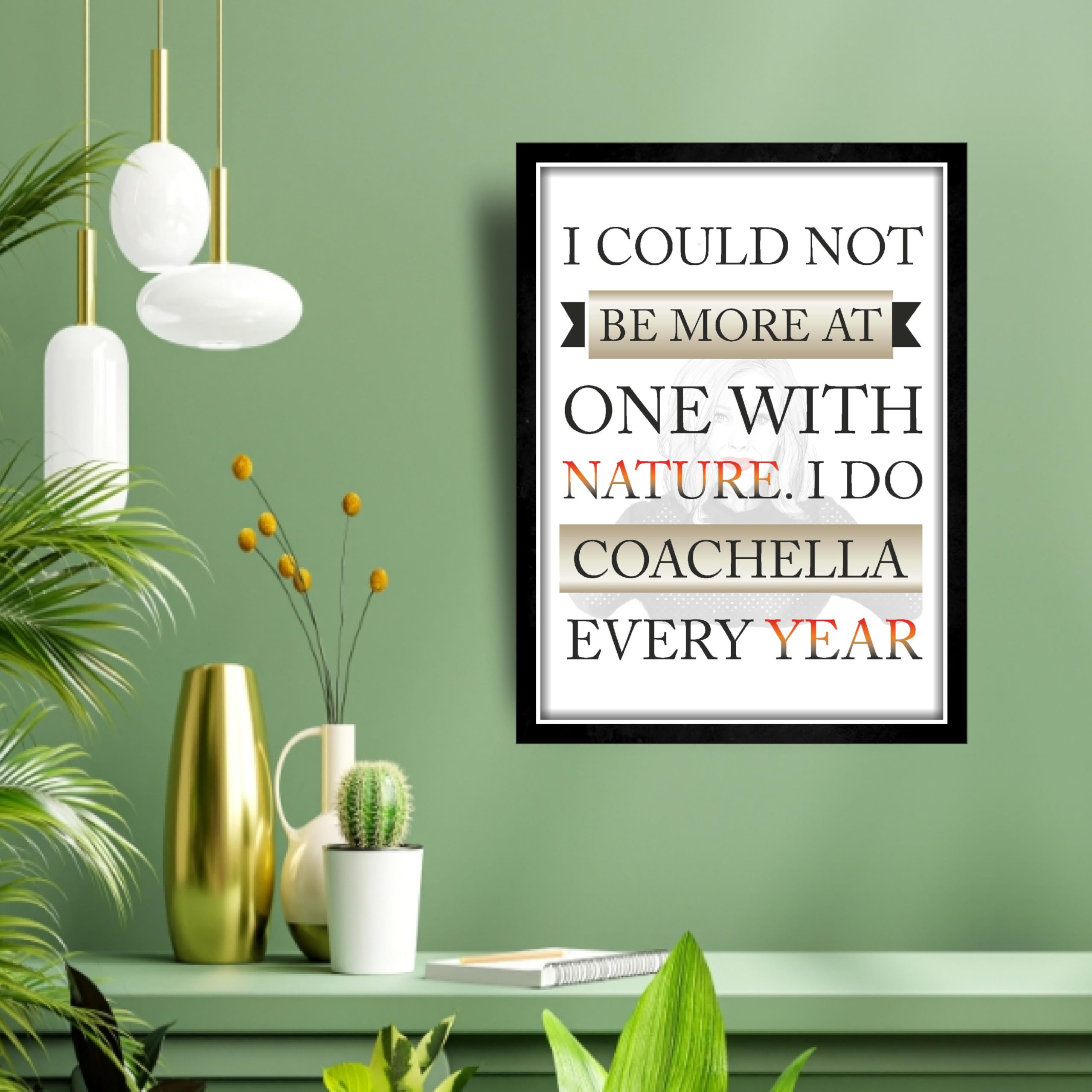 A4 Black Fiber Frame - At One with Nature Schitt's Creek Quote – view 2