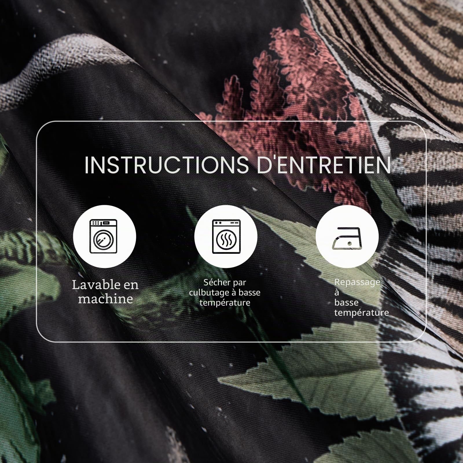 YONGFOTO Rideaux Safari Jungle Animaux Sauvages Tropicaux Éléphant Girafe Zoo Rideaux Occultants à Œillets pour Chambre Enfant Chambre à Coucher 2 Panneaux 117 x 229 cm
