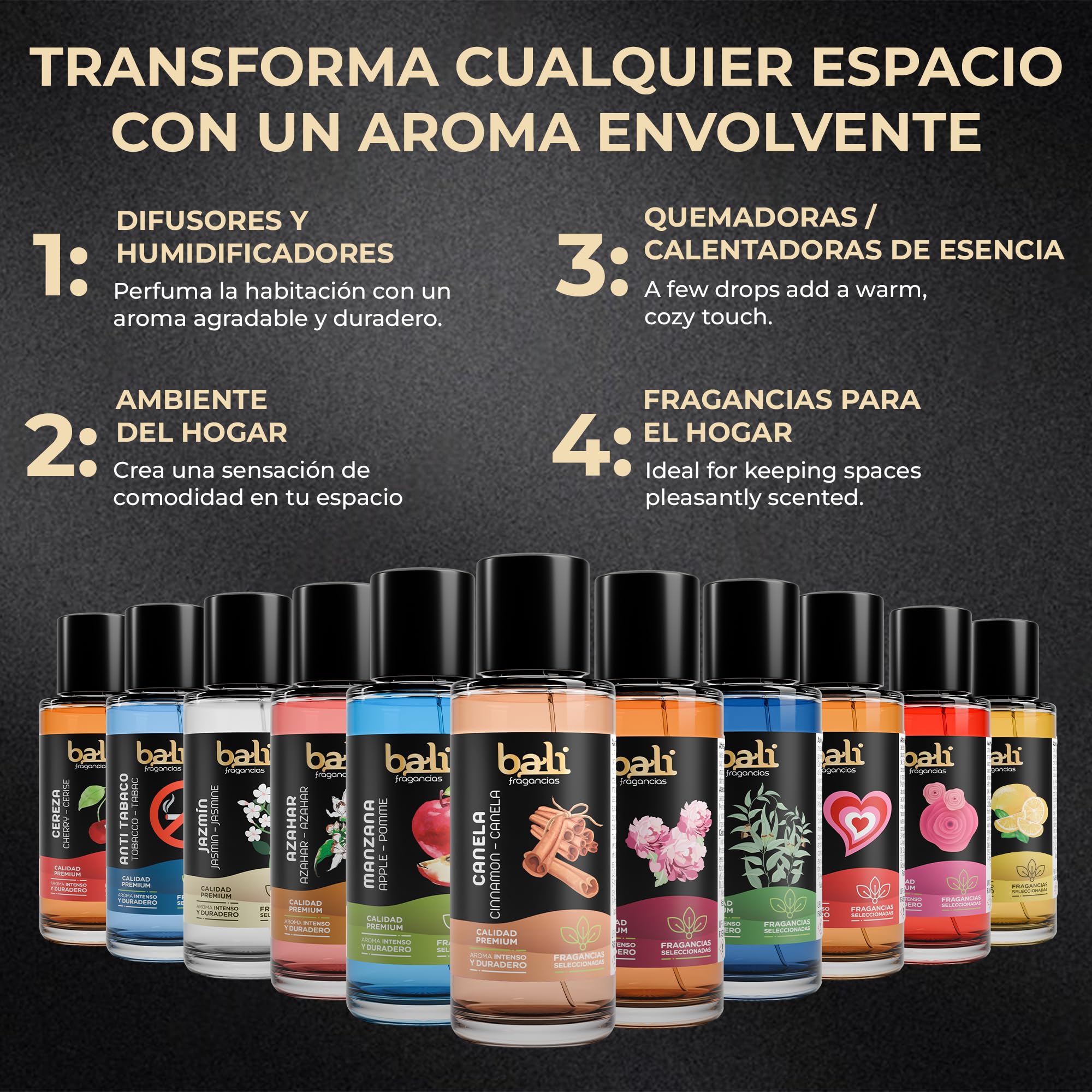 Bali fragancias Esencia al Aceite de Eucalipto para Humidificador. Ambientador Fresco en Esencia para Difusor. Aceite Natural para Quemador de Aromaterapia. 50 ml