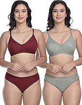 MiEstilo Lingerie Set Full with Coverage Non-Padded Bra and Hipster Panty