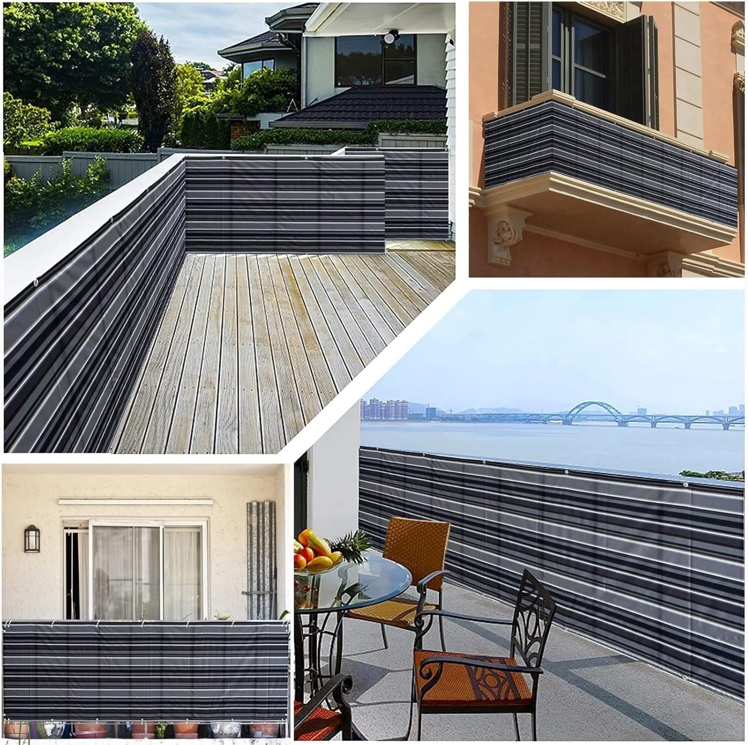 Balkon Odporny na promieniowanie UV Wodoodporny balkonowy nieprzezroczysty płot