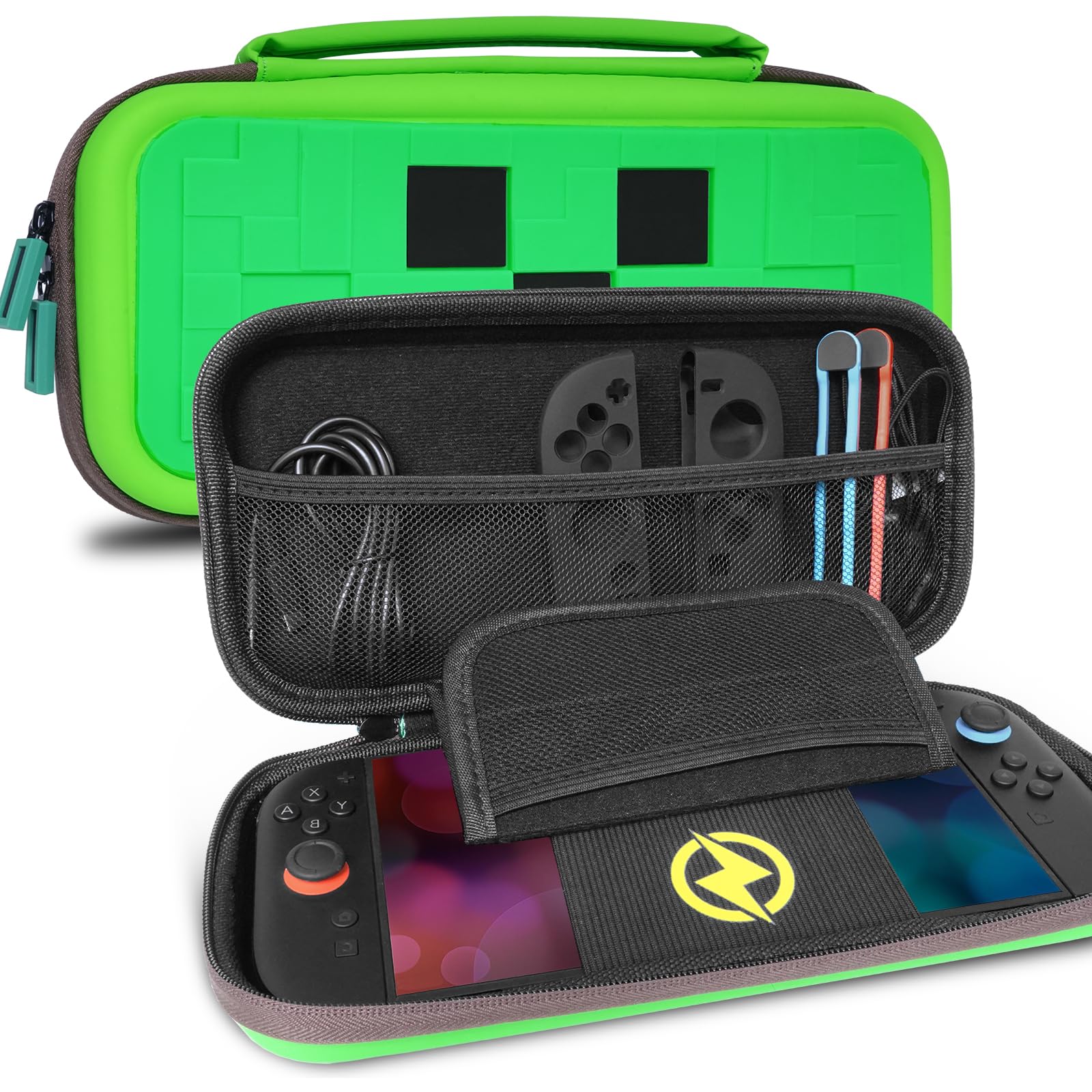 TIKOdirect Funda de transporte para Nintendo Switch 2 (2025), bonita bolsa de viaje portátil con 5 ranuras para tarjetas de juego, bolsa de almacenamiento interior para consola Nintendo Switch 2