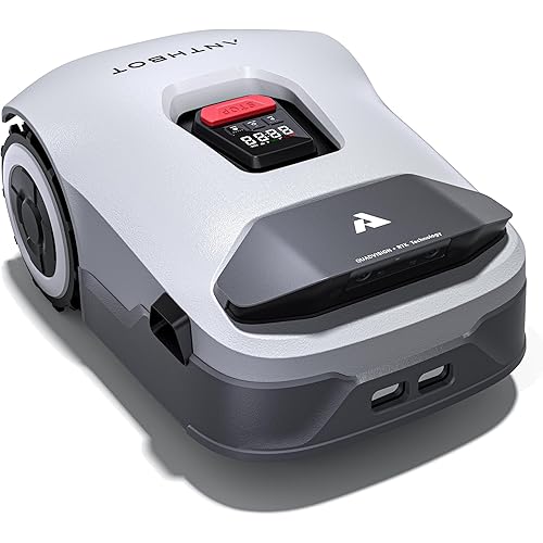 ANTHBOT Robot Lawn Mower Full Band RTK+4-Eye Vision with 4G Robotic Lawnmower, Automatic Mapping, 20 Multi-Zone Management, Accurate Obstacle Avoidance, Intelligent Path Planning, 0.22 Acre