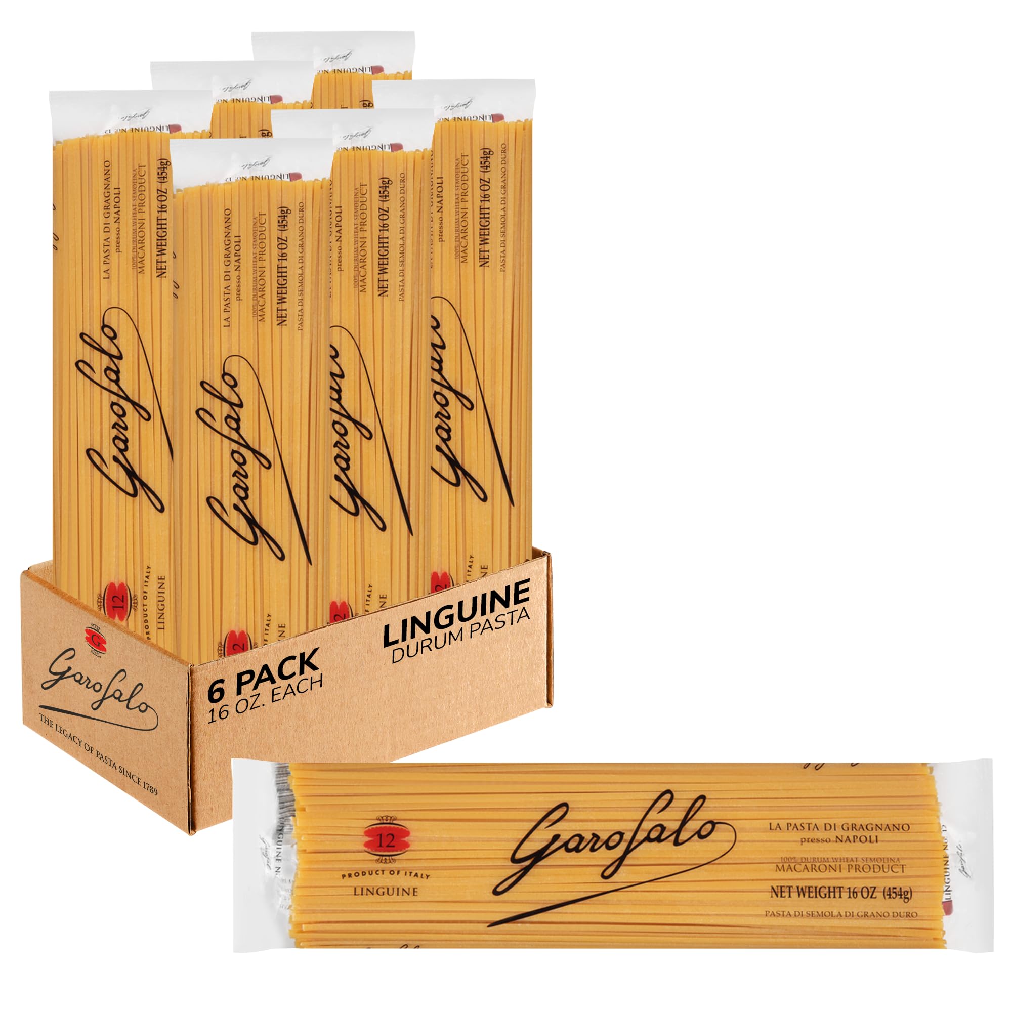 Garofalo Premium Durum Wheat Semolina Linguine (6 pack)