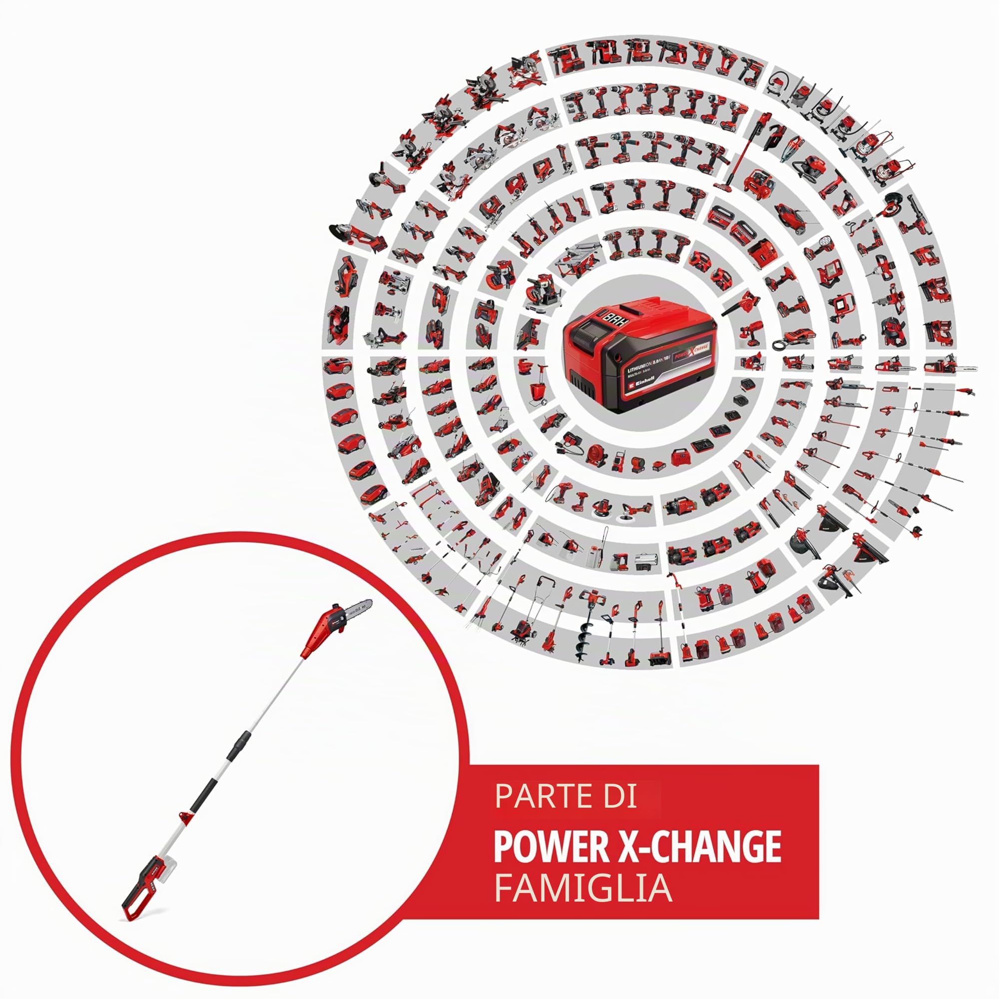 Einhell GC-LC 18/20 Li T-Solo Svettatoio A Batteria Lungh. Asta Telescopica 288