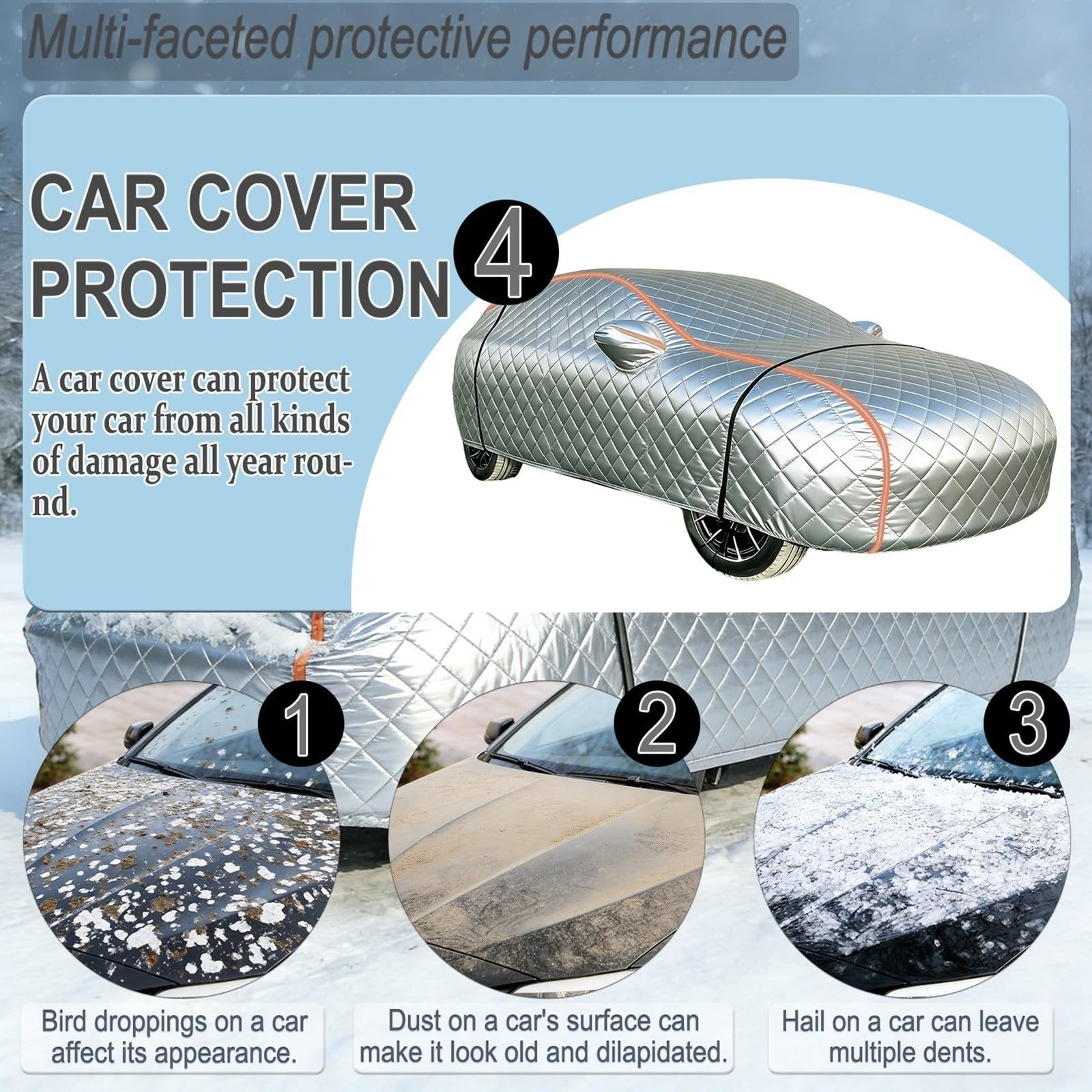 Autoabdeckung Hagelschutz Outdoor Für Honda Stream Auto ZubehöR Hagelschutzplane Auto Verdickung, Allwetterschutz Für Drinnen Und Draußen Atmungsaktiv Sonnenschützend UV