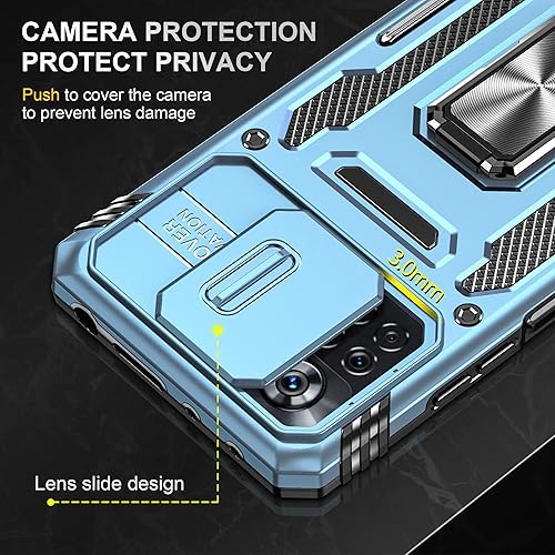 Miniatura 2 de Funda para XiaoMi Poco X4 Pro 5G con protector de pantalla para lente deslizante para cámara, resistente funda protectora militar resistente para