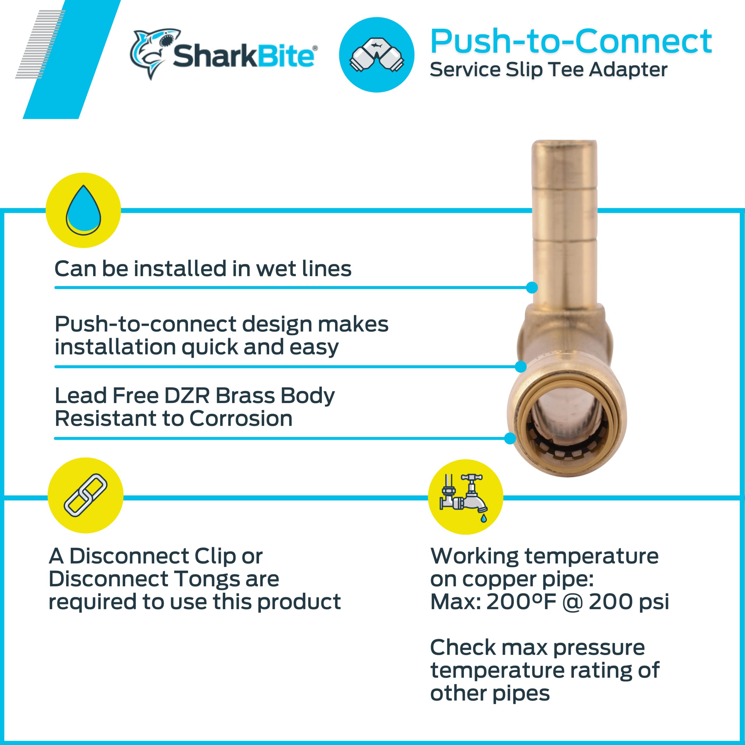 SharkBite 5/16-in OD X 1/4-in OD Push-to-Connect Reducing Coupling - Foto 5