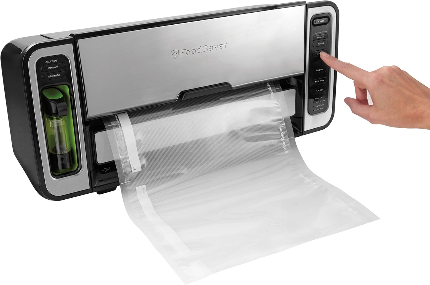 Flash Deals - 60% OFF FoodSaver FM5860 Vacuum Sealer Machine with Express Bag Maker & Auto Bag Dispense and Rewind, UL Safety Certified, Silver