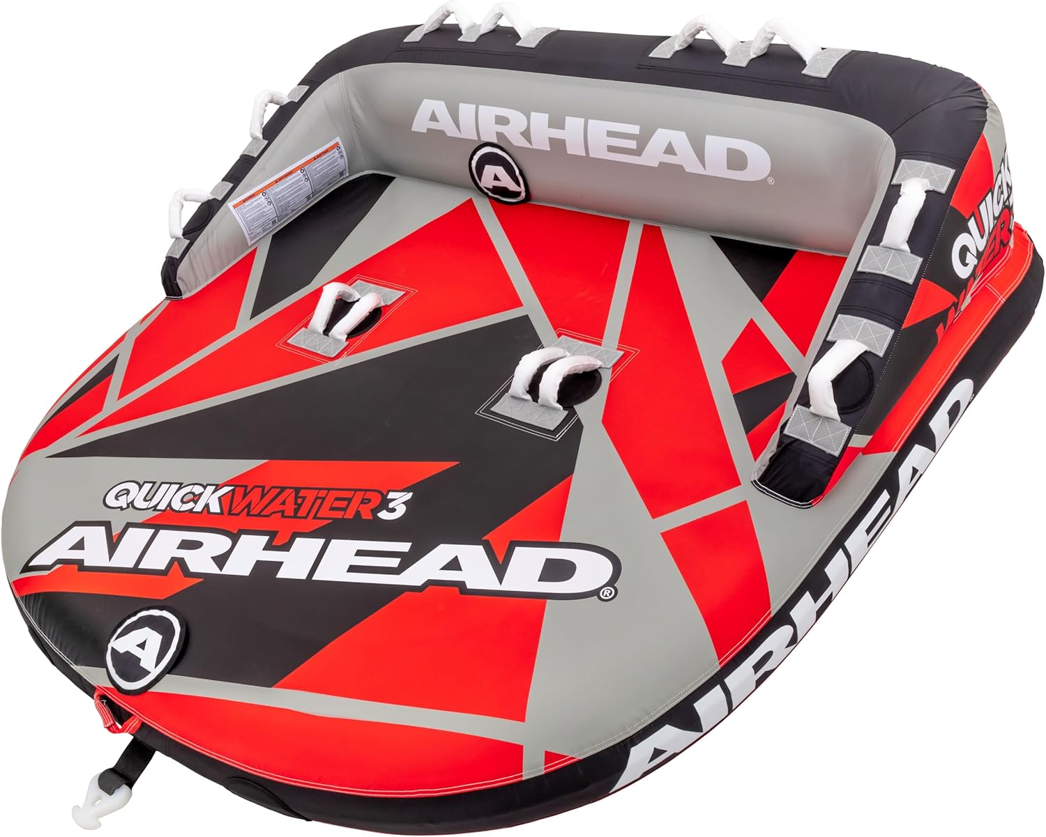 Airhead AHT50188RBK Quick Water 3-Rider Towable Tube - Red/Black