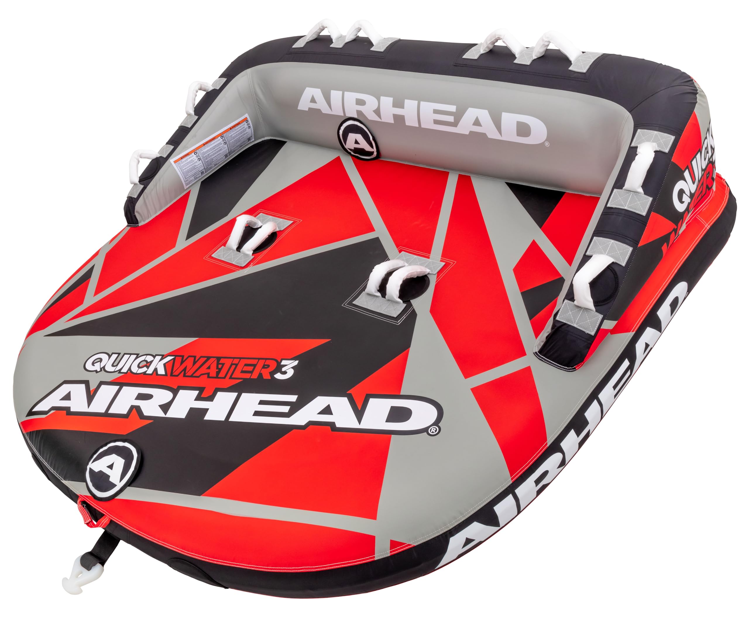Airhead AHT50188RBK Quick Water 3-Rider Towable Tube - Red/Black