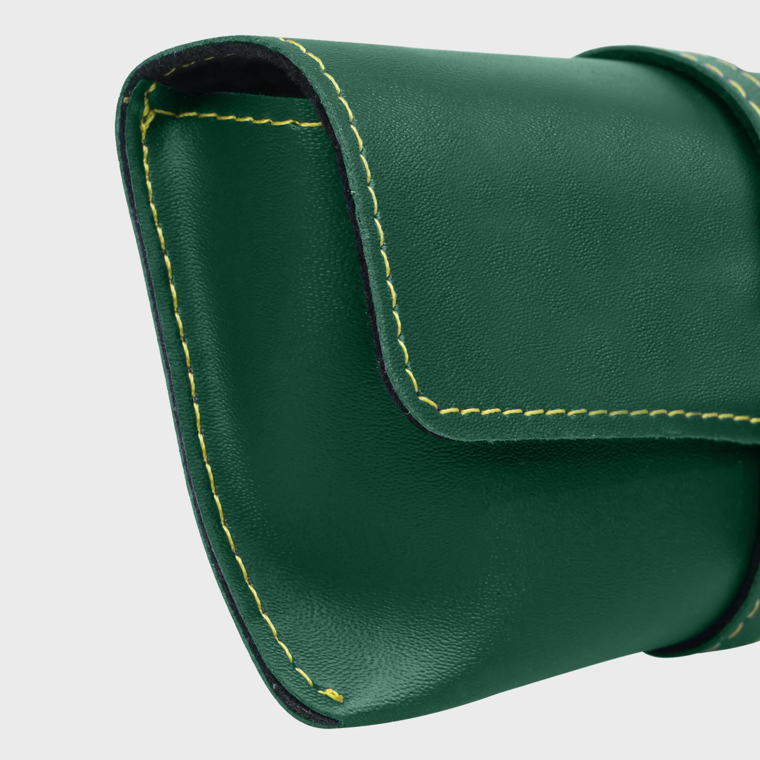 The Wallet Store Leather Eyewear Case for Men & Women Specs Cover - Green